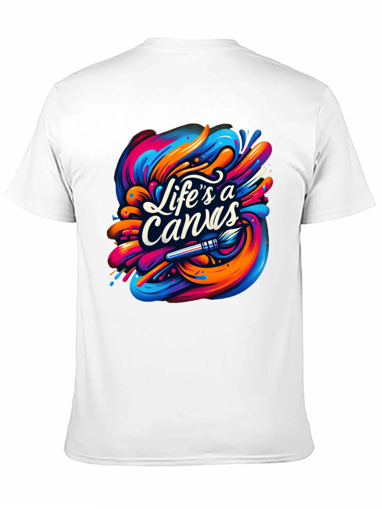 Lifes A Canvas Graphic Tee - Artistic Style