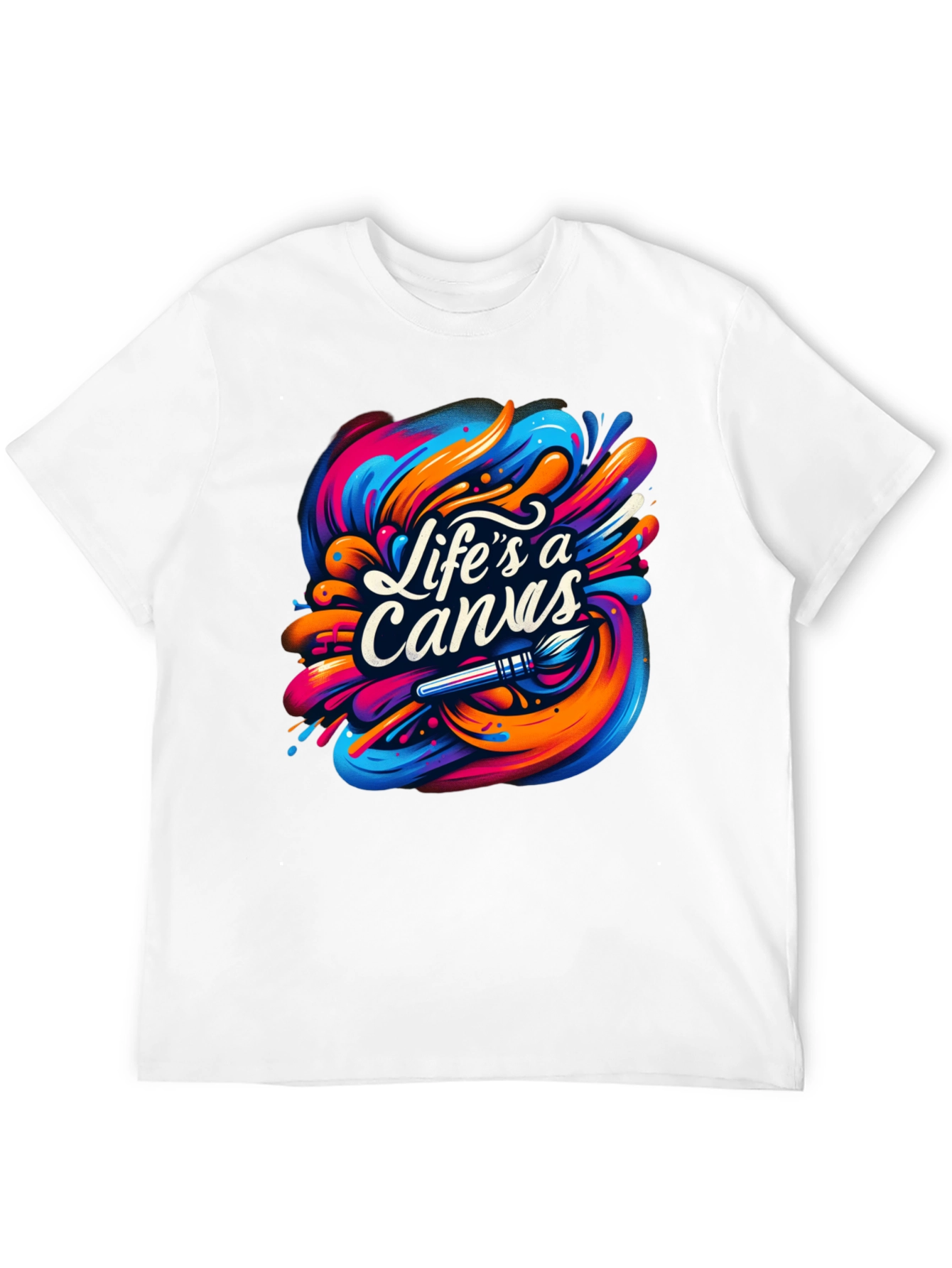 Lifes A Canvas Graphic Tee - Artistic Style