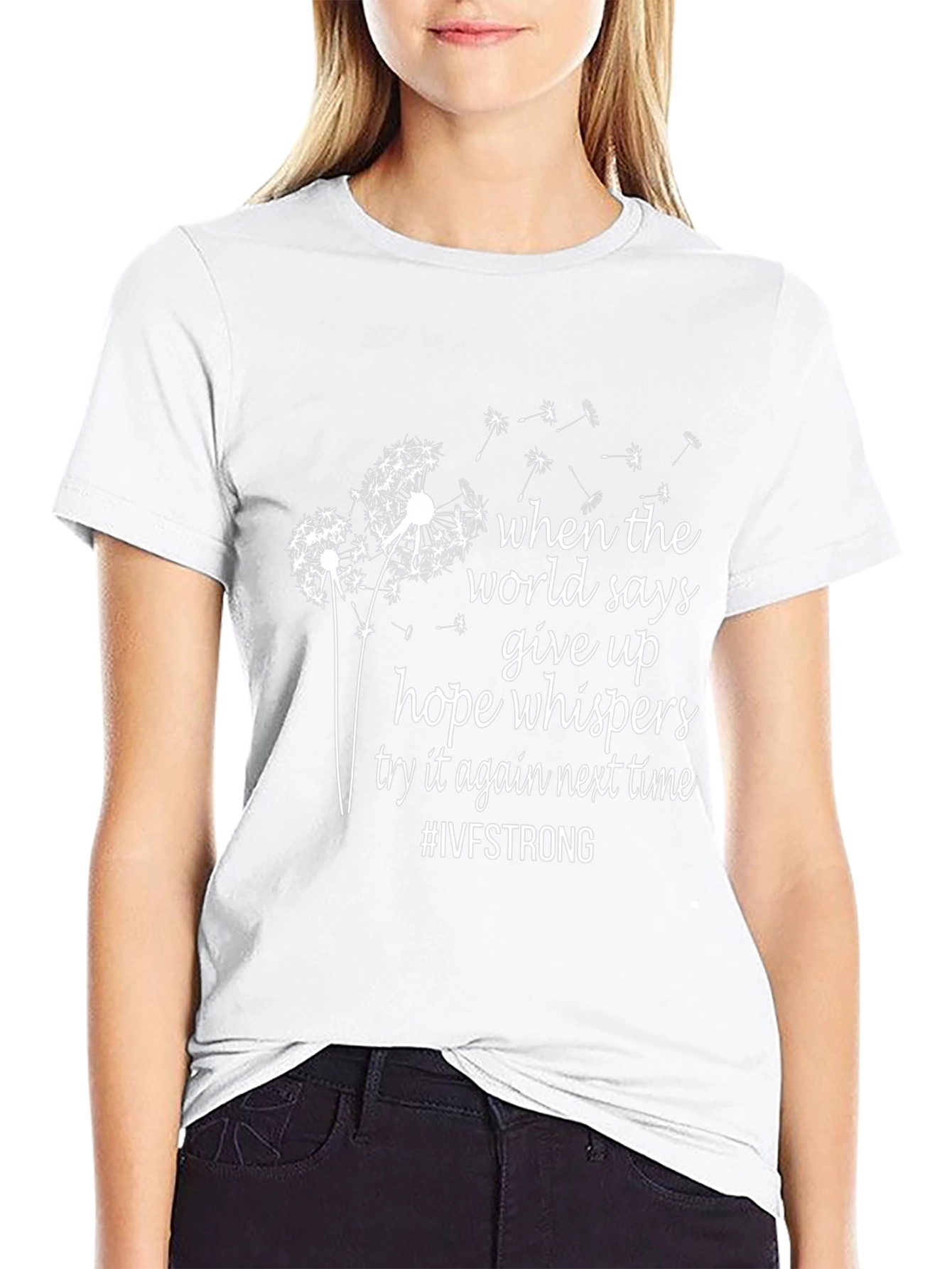 IVF Strong Dandelion Black T-Shirt