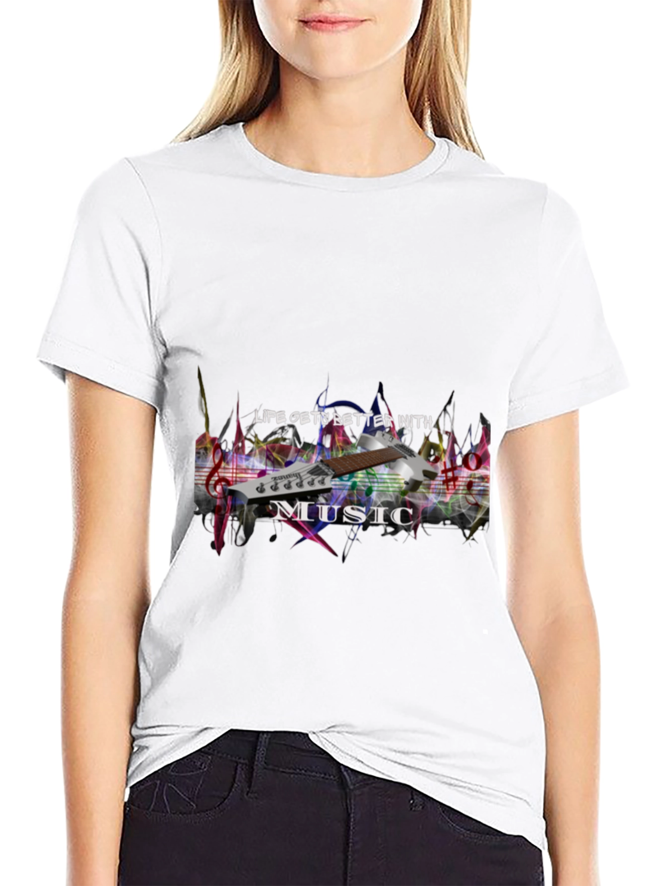 Life Gets Better With Music Graphic Tee