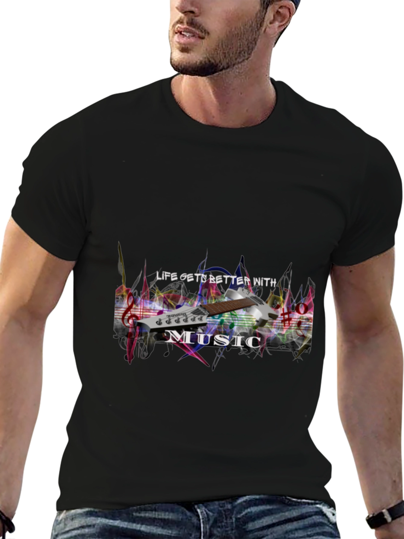 Life Gets Better With Music Graphic Tee