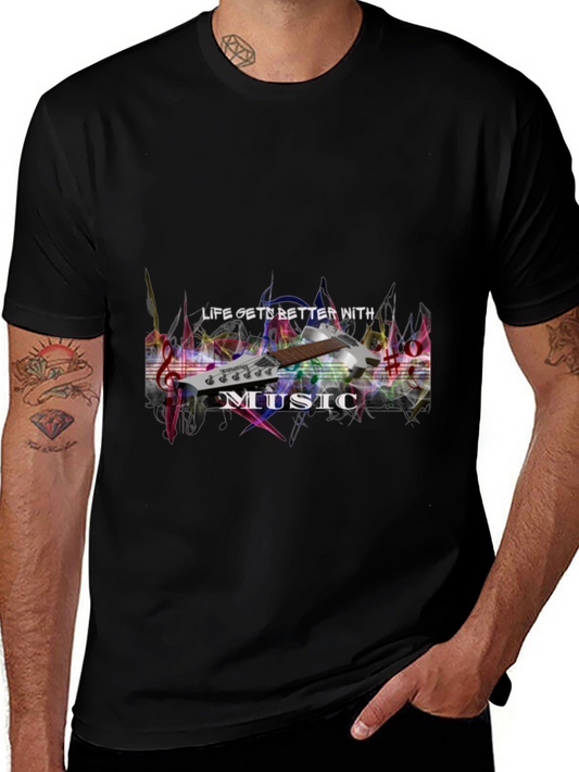 Life Gets Better With Music Graphic Tee