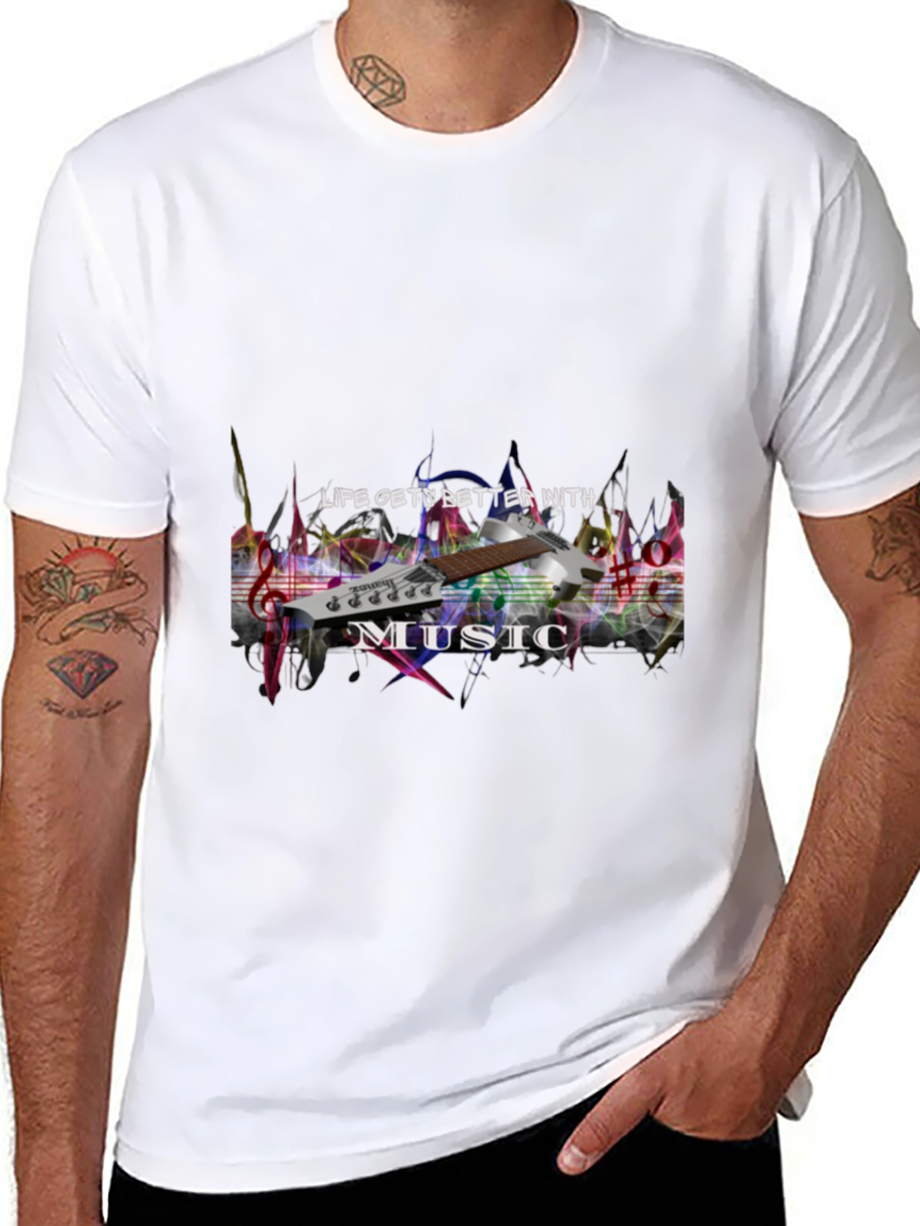 Life Gets Better With Music Graphic Tee