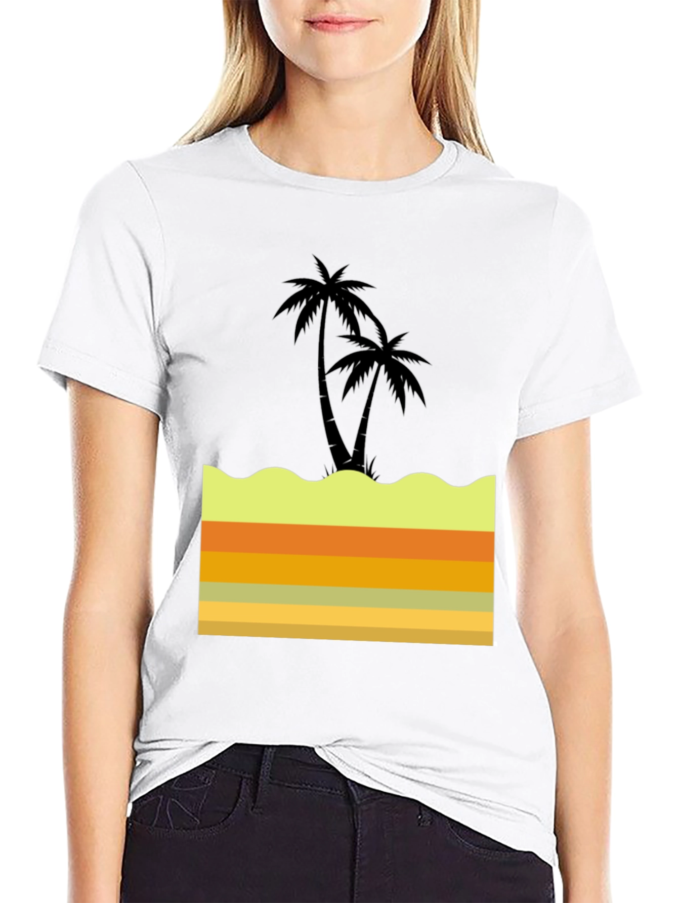 Tropical Palm Tree Graphic Tee - Island Style