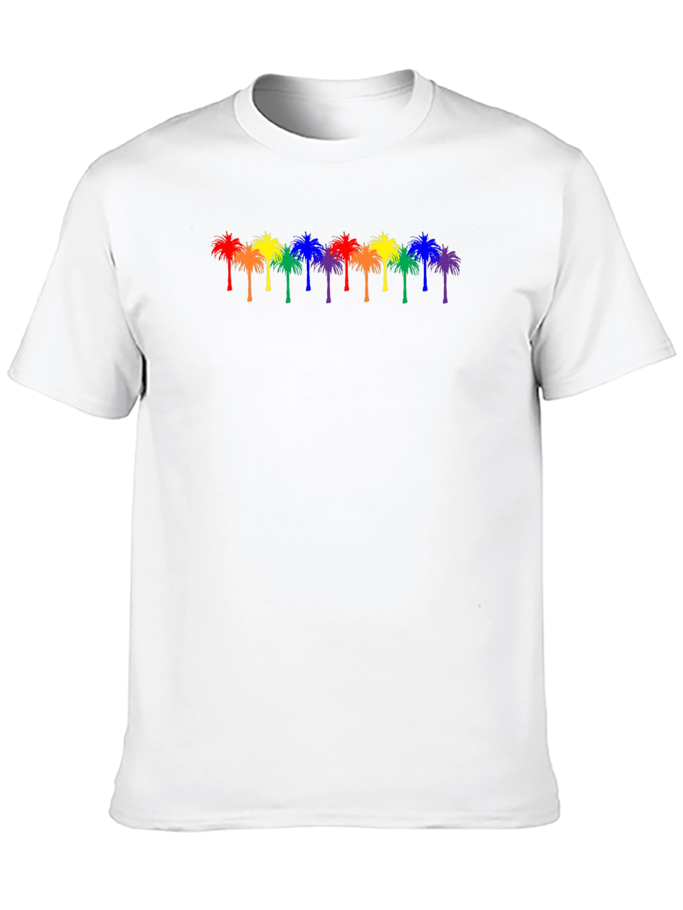 Rainbow Palm Tree Graphic T-Shirt