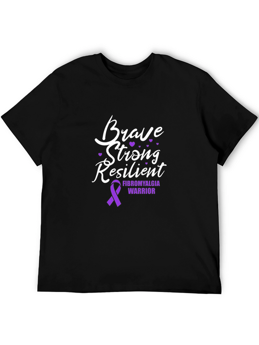 Brave Strong Resilient Fibromyalgia Awareness T-Shirt