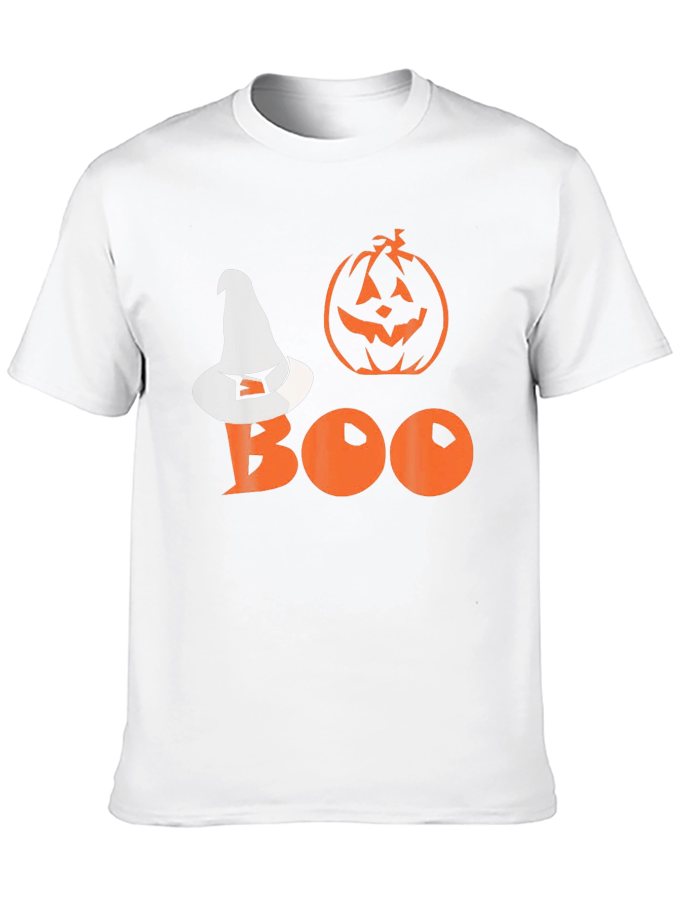 Halloween Boo T-Shirt - Witch Hat Pumpkin Tee