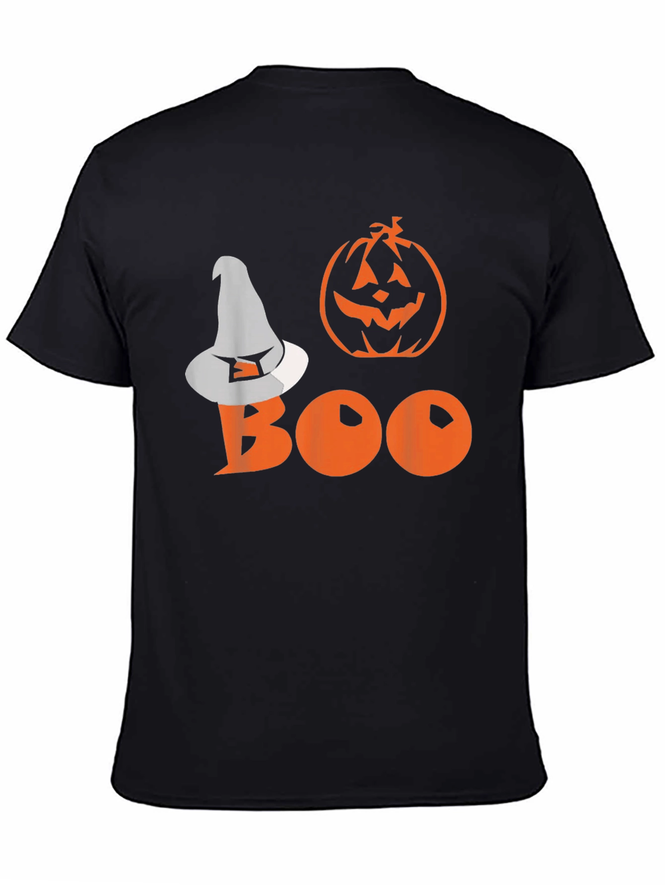 Halloween Boo T-Shirt - Witch Hat Pumpkin Tee
