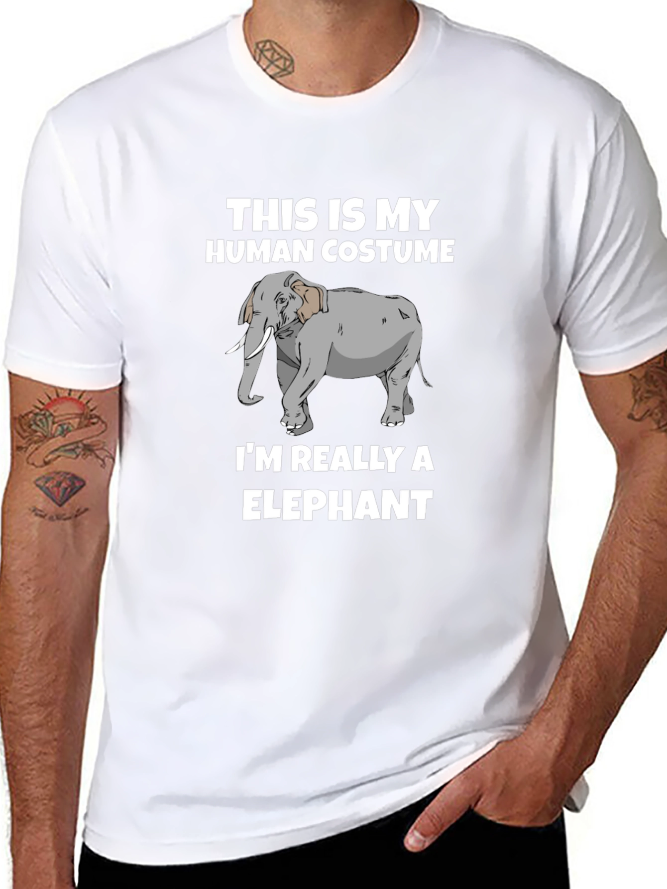 Human Costume Funny Elephant T-Shirt