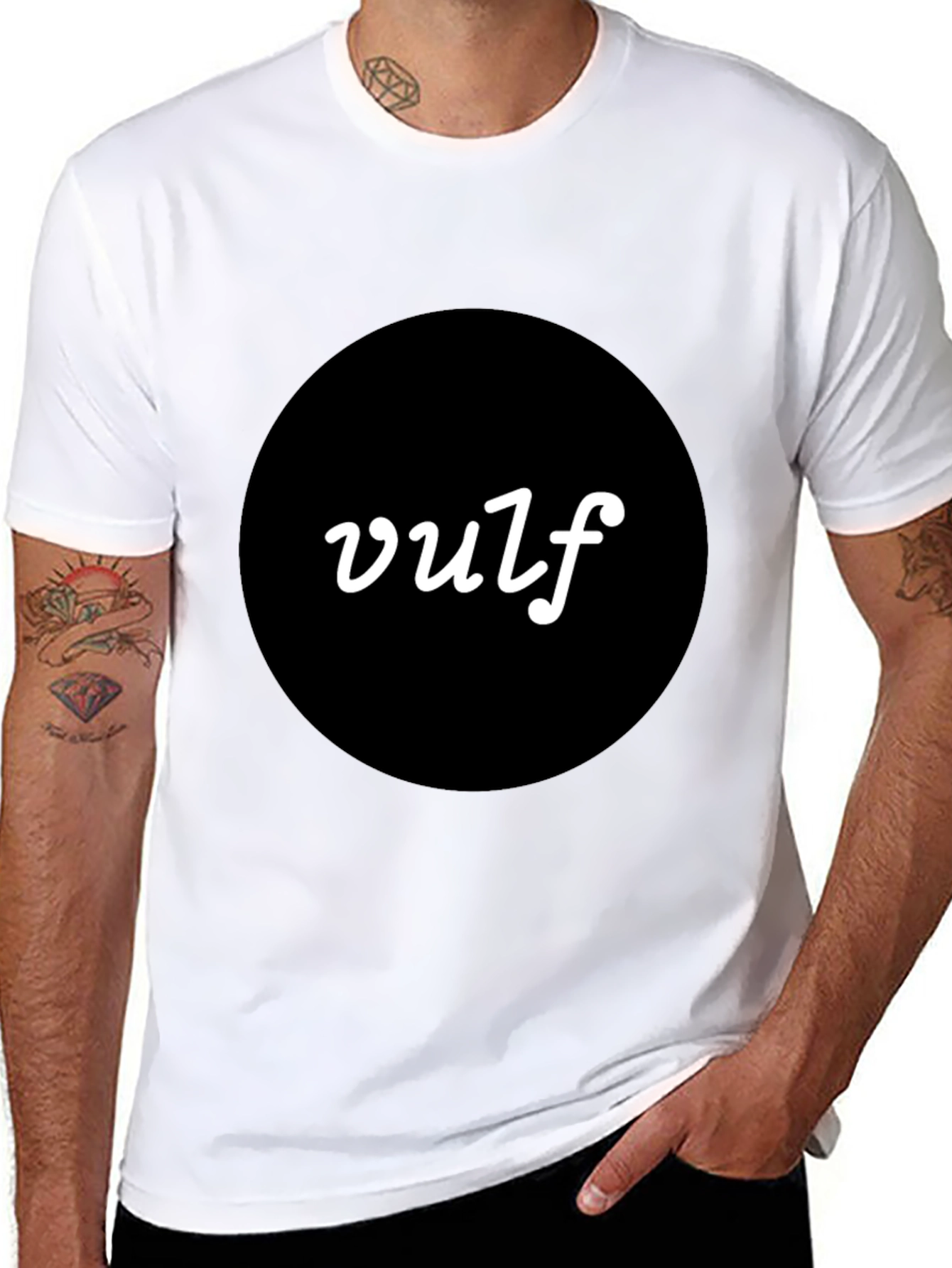 Vulf T-Shirt - Modern Black Tee with Bold Logo