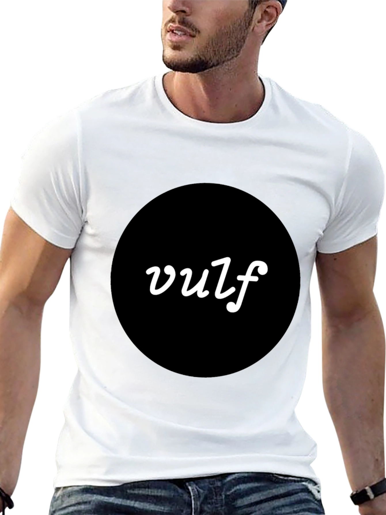 Vulf T-Shirt - Modern Black Tee with Bold Logo