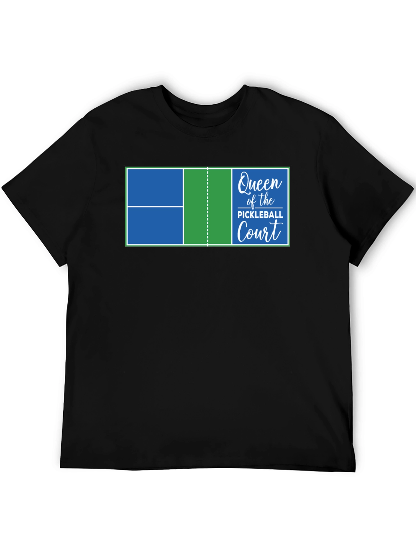 Queen of the Pickleball Court Graphic T-Shirt