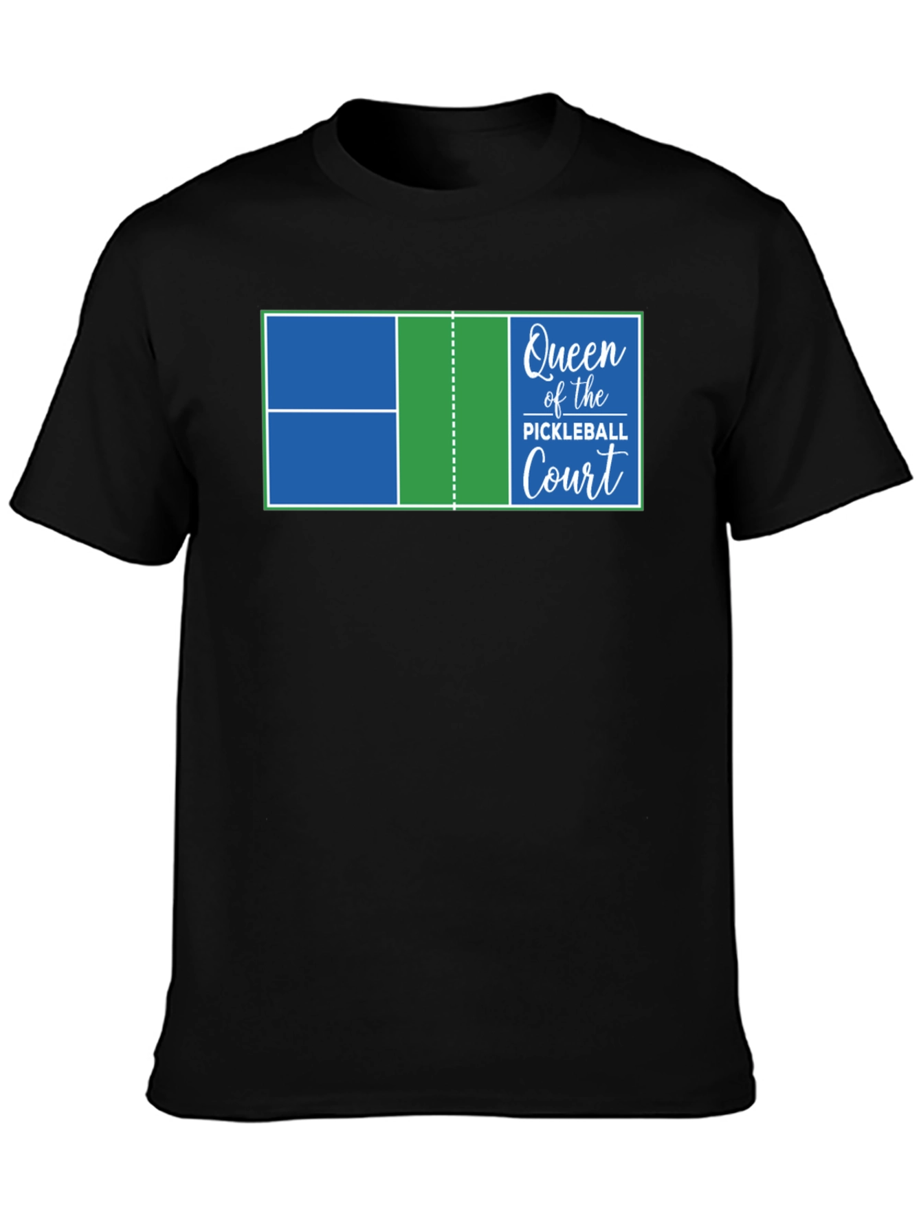 Queen of the Pickleball Court Graphic T-Shirt