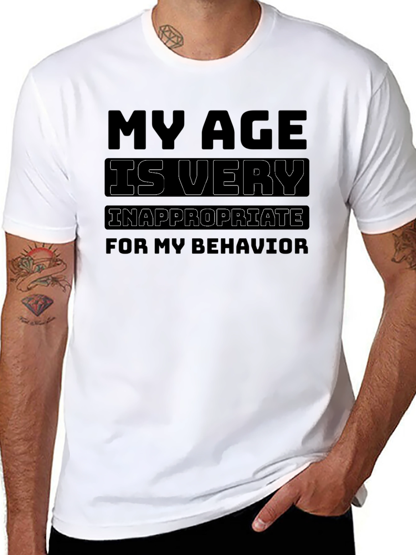 Funny My Age is Very Inappropriate Graphic T-Shirt