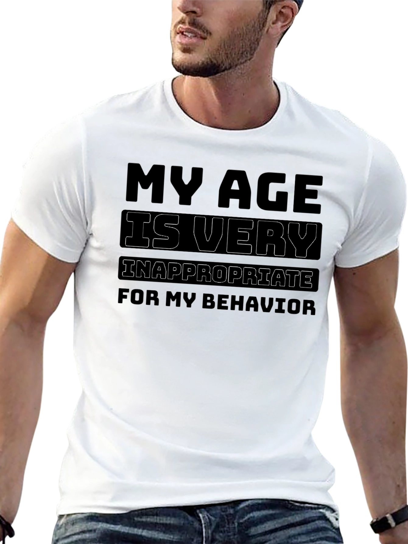 Funny My Age is Very Inappropriate Graphic T-Shirt