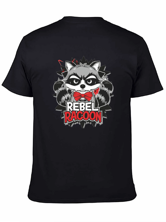 Rebel Racoon Graphic Tee - Black T-Shirt