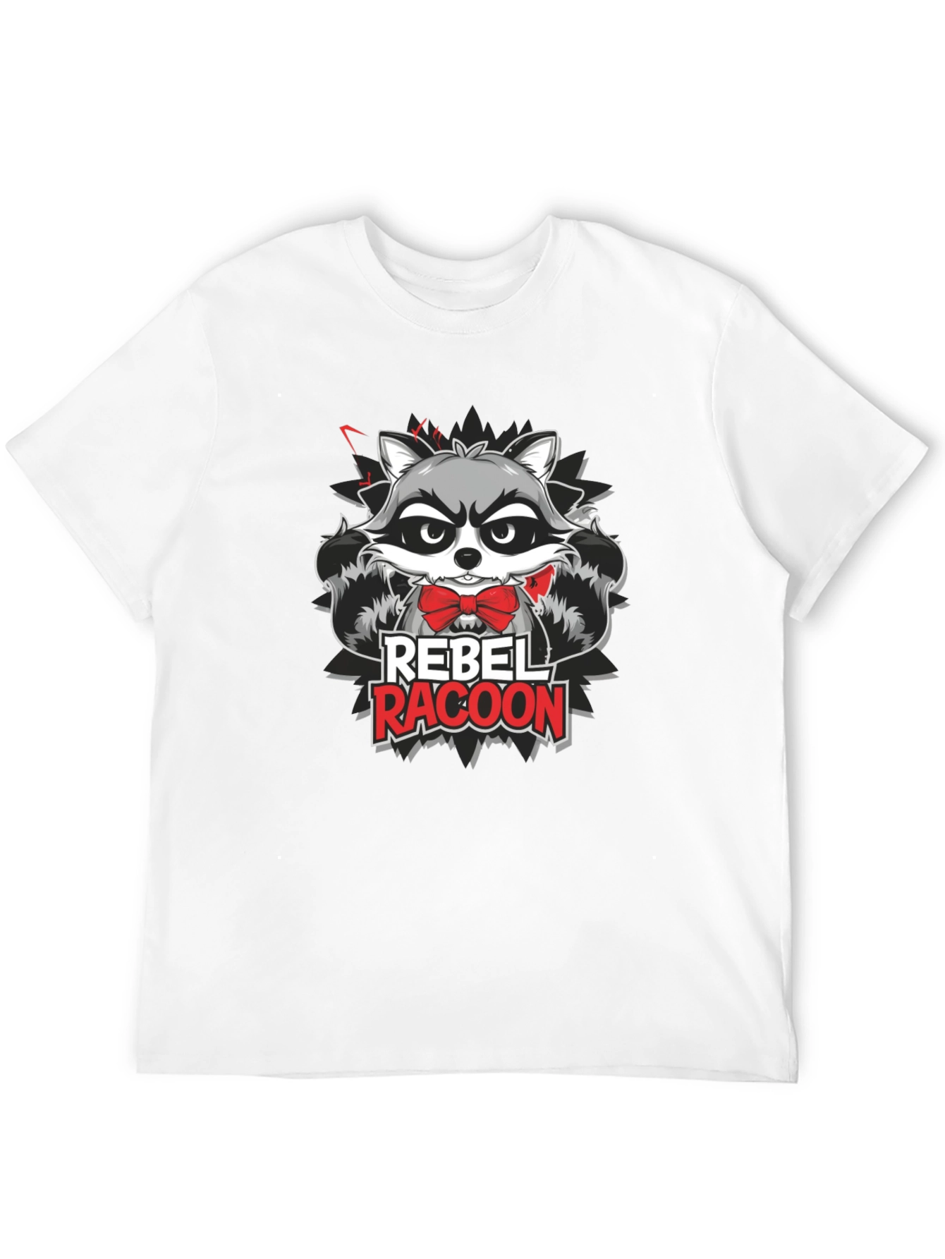 Rebel Racoon Graphic Tee - Black T-Shirt