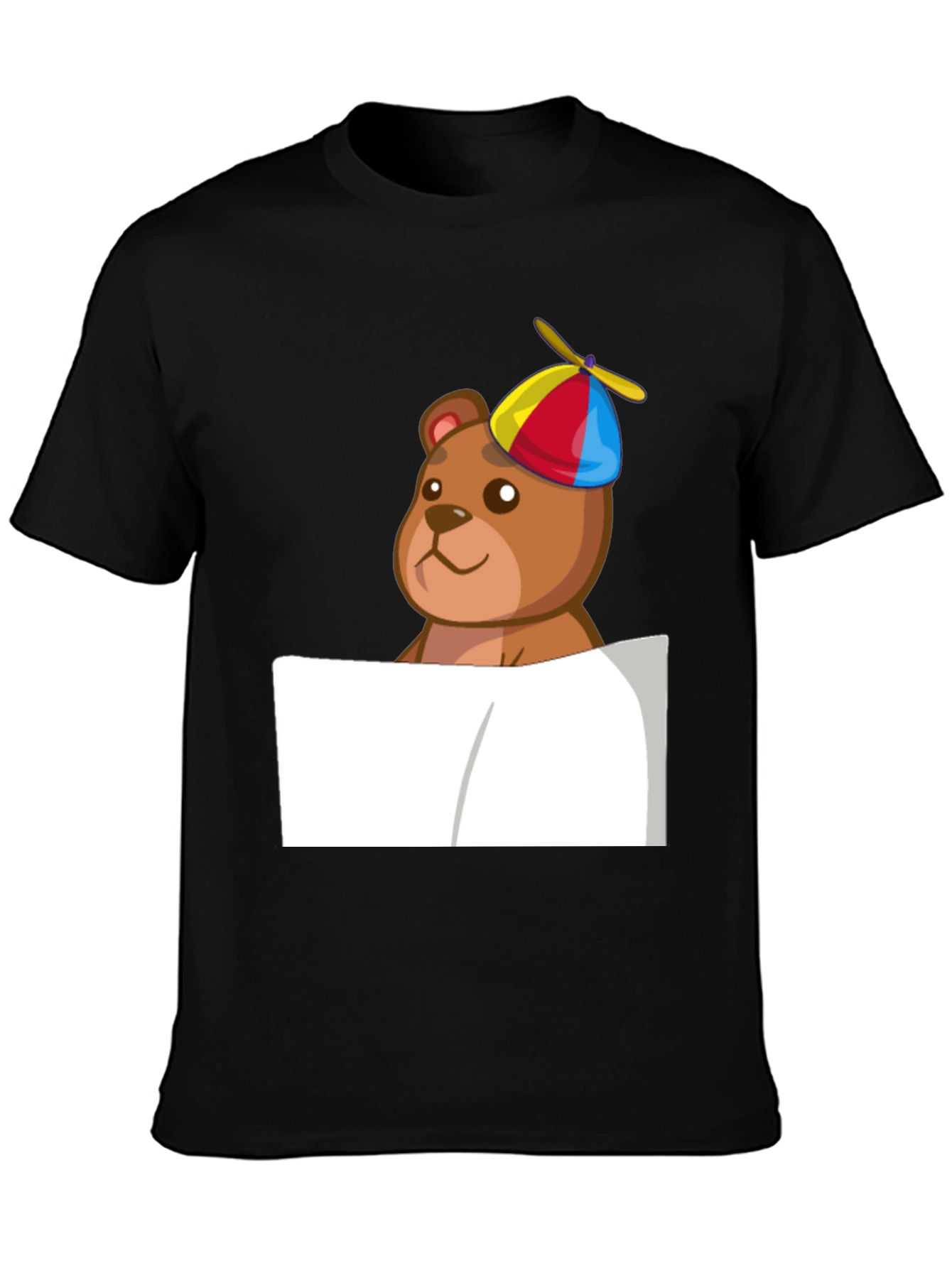 Novelty Bear in Propeller Hat T-Shirt