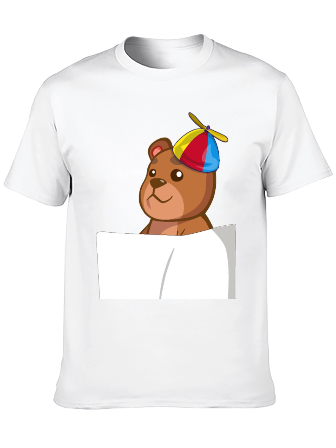 Novelty Bear in Propeller Hat T-Shirt