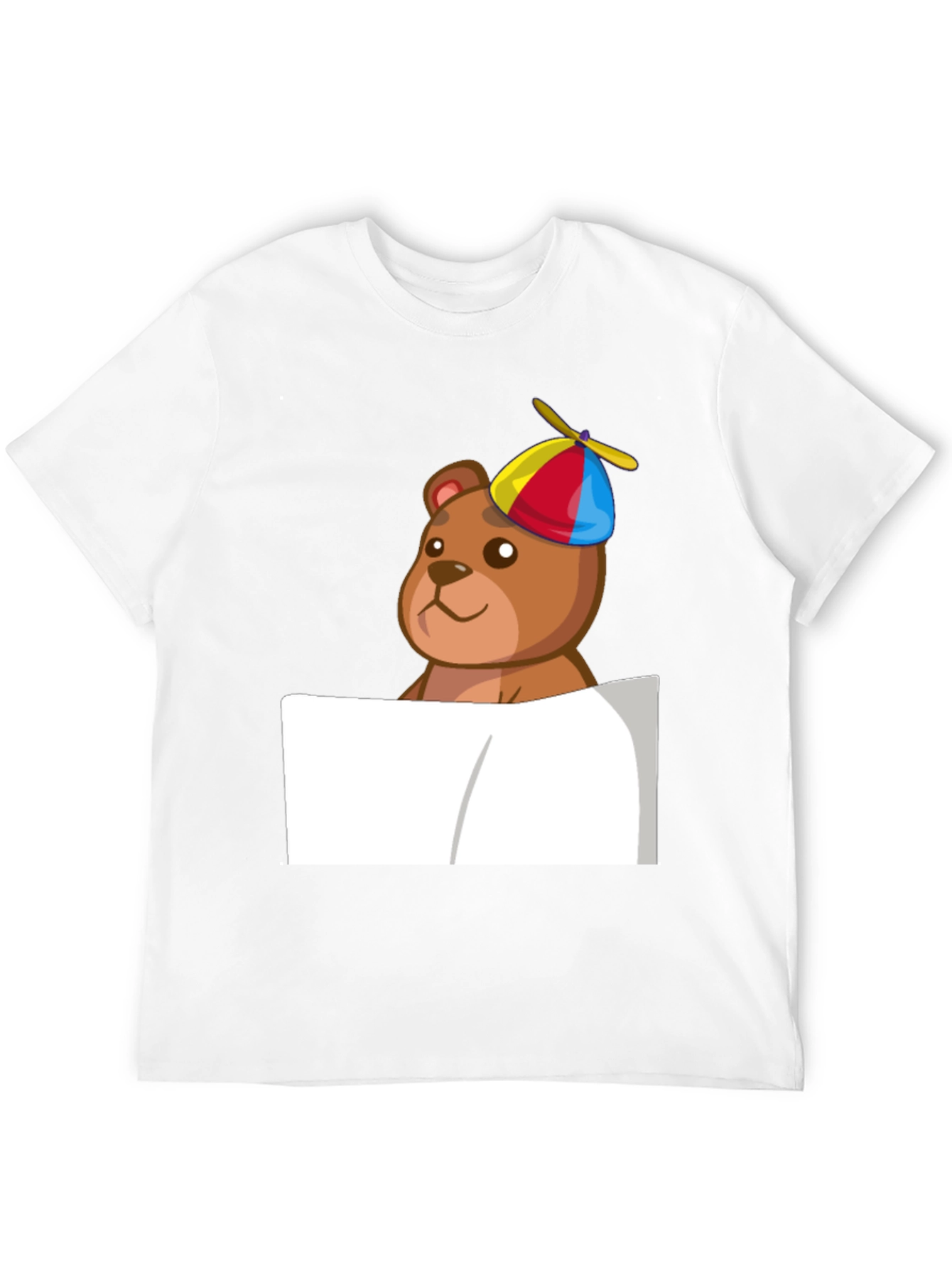Novelty Bear in Propeller Hat T-Shirt