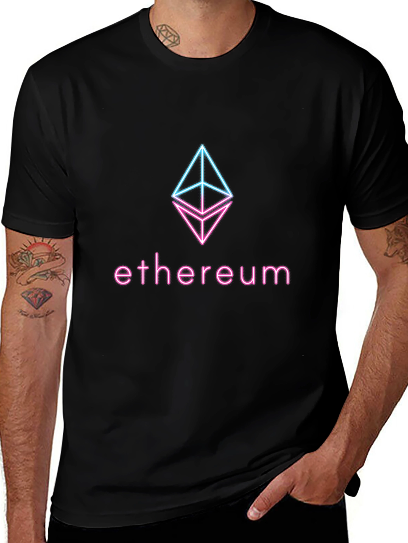 Ethereum Crypto Logo T-Shirt - Black