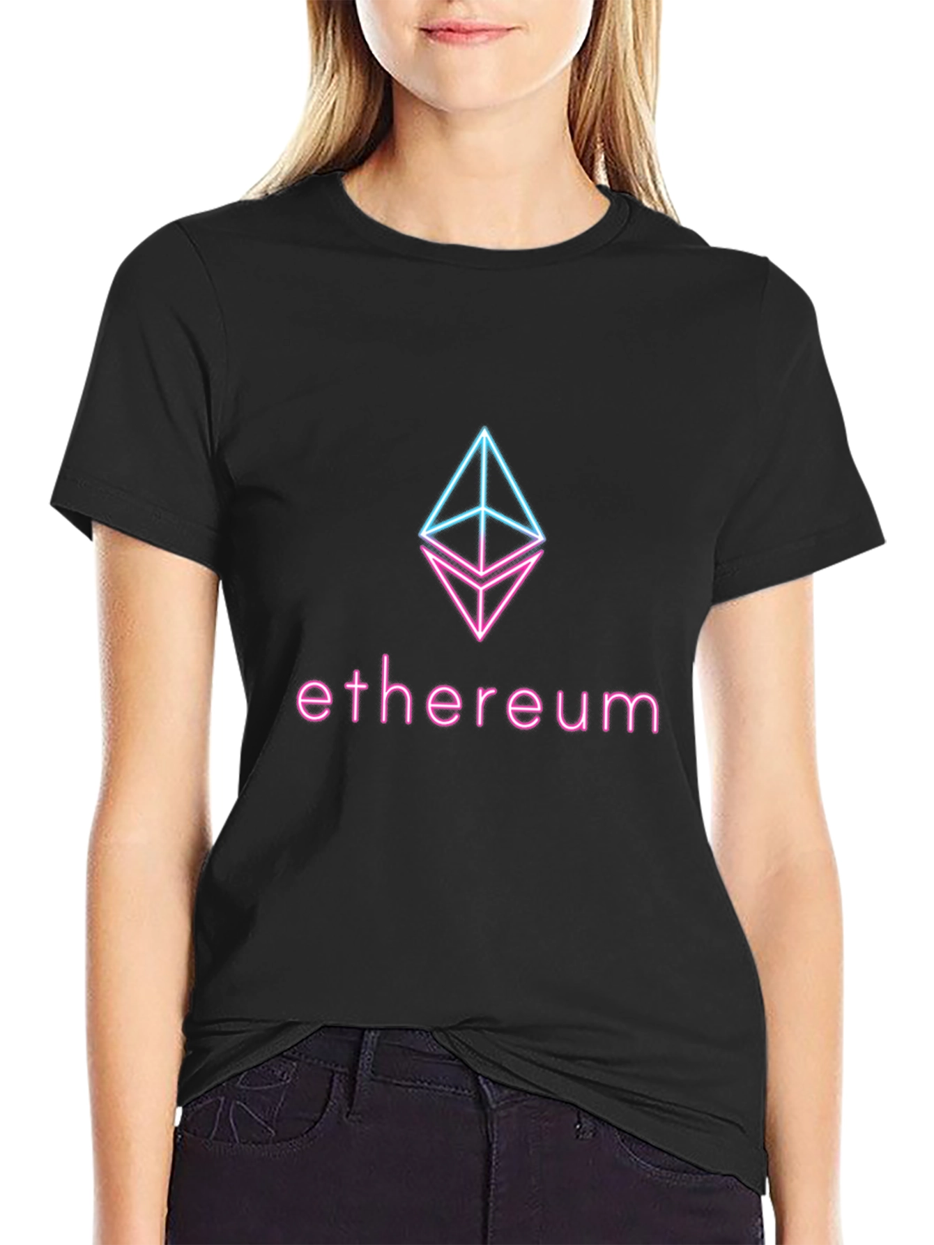 Ethereum Crypto Logo T-Shirt - Black