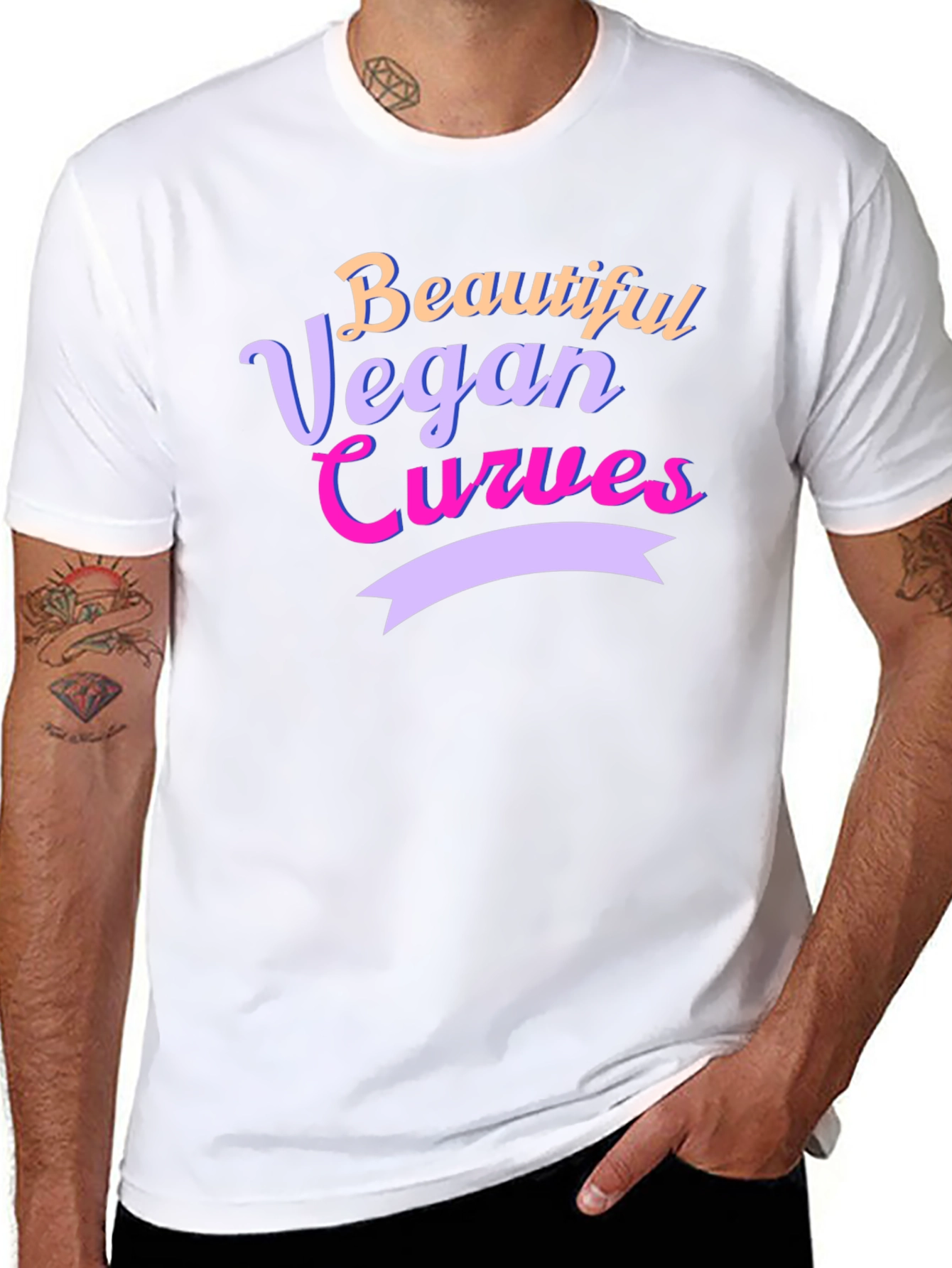 Beautiful Vegan Curves Graphic Tee