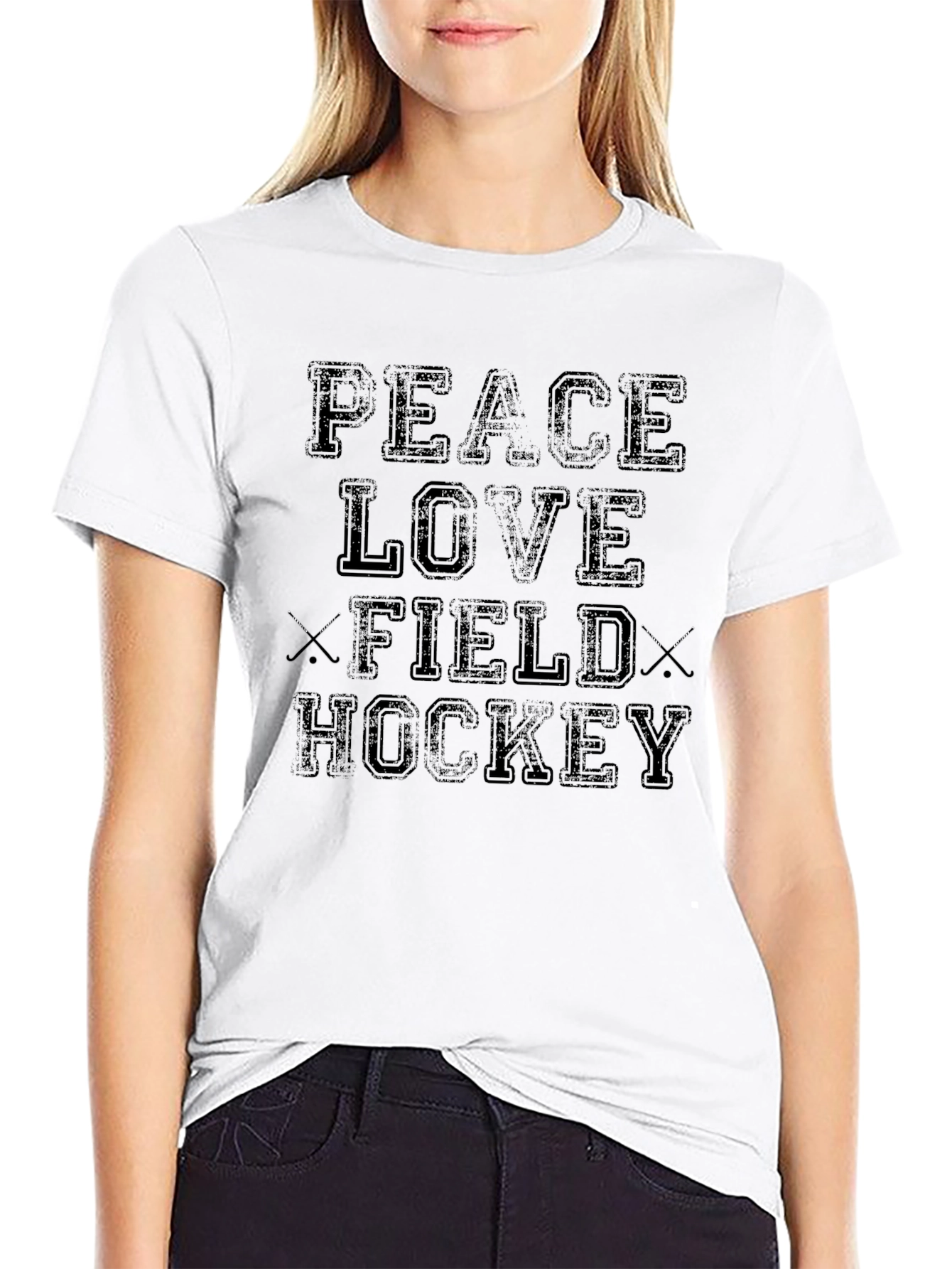 Peace Love Field Hockey T-Shirt