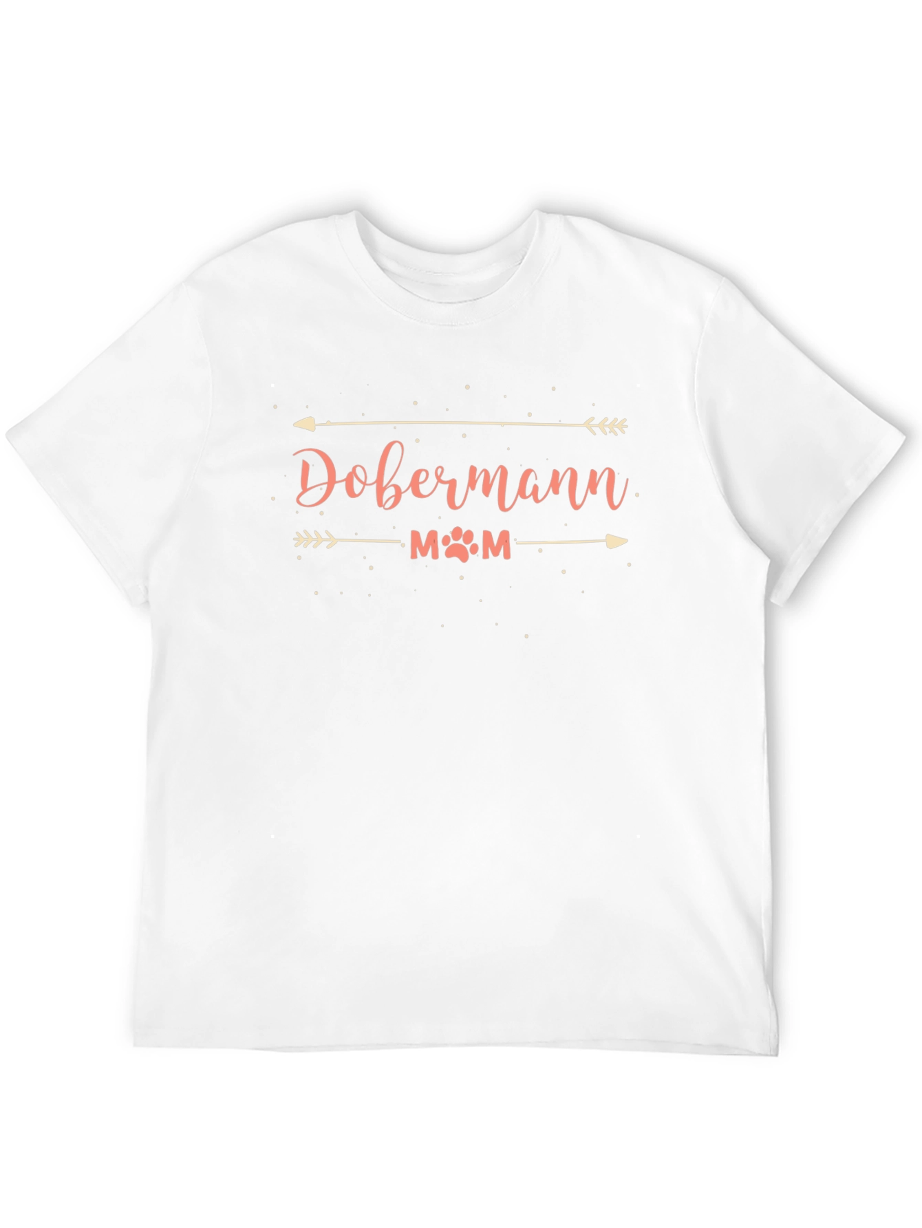 Dobermann Mom Black T-Shirt - Dog Paw Print