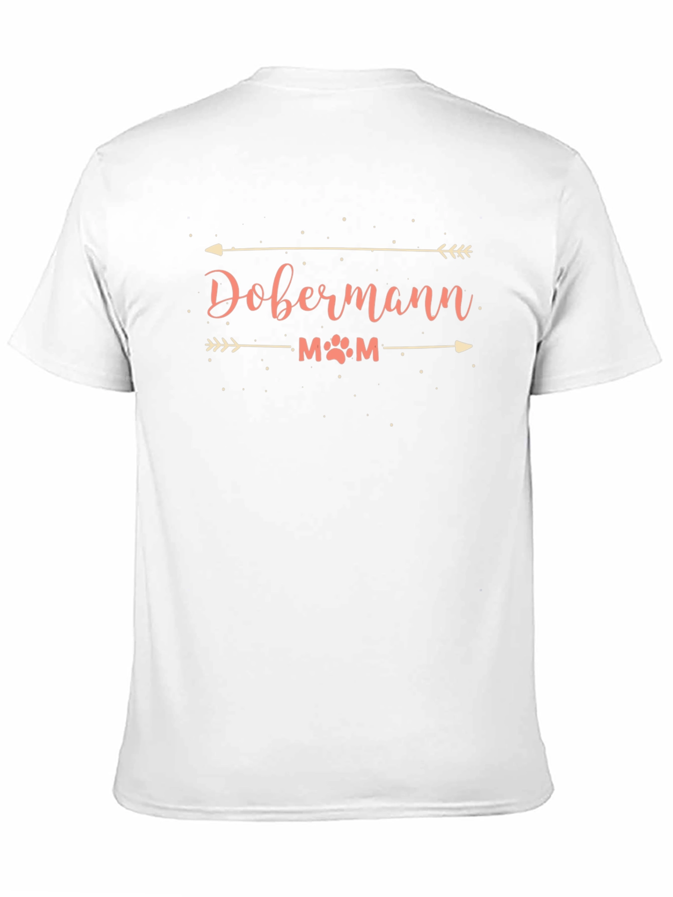 Dobermann Mom Black T-Shirt - Dog Paw Print