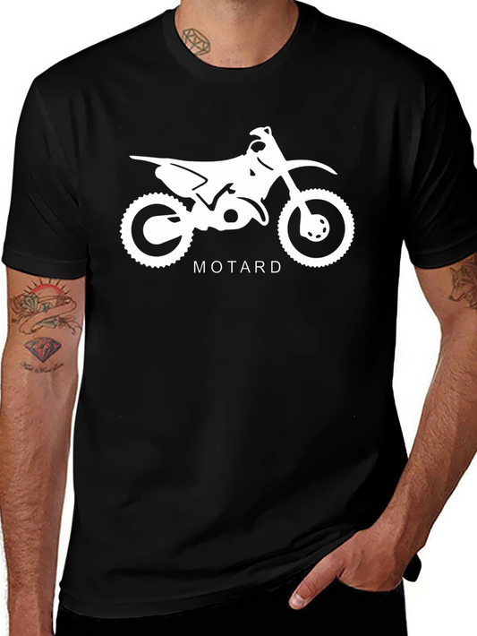 Motard Motorcycle Graphic Tee - Black T-Shirt