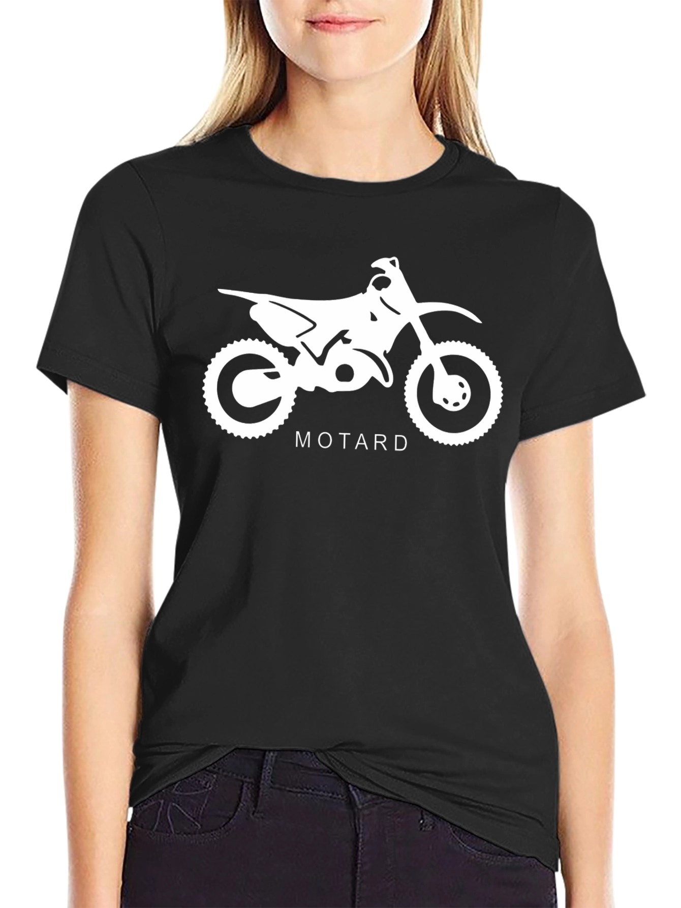 Motard Motorcycle Graphic Tee - Black T-Shirt