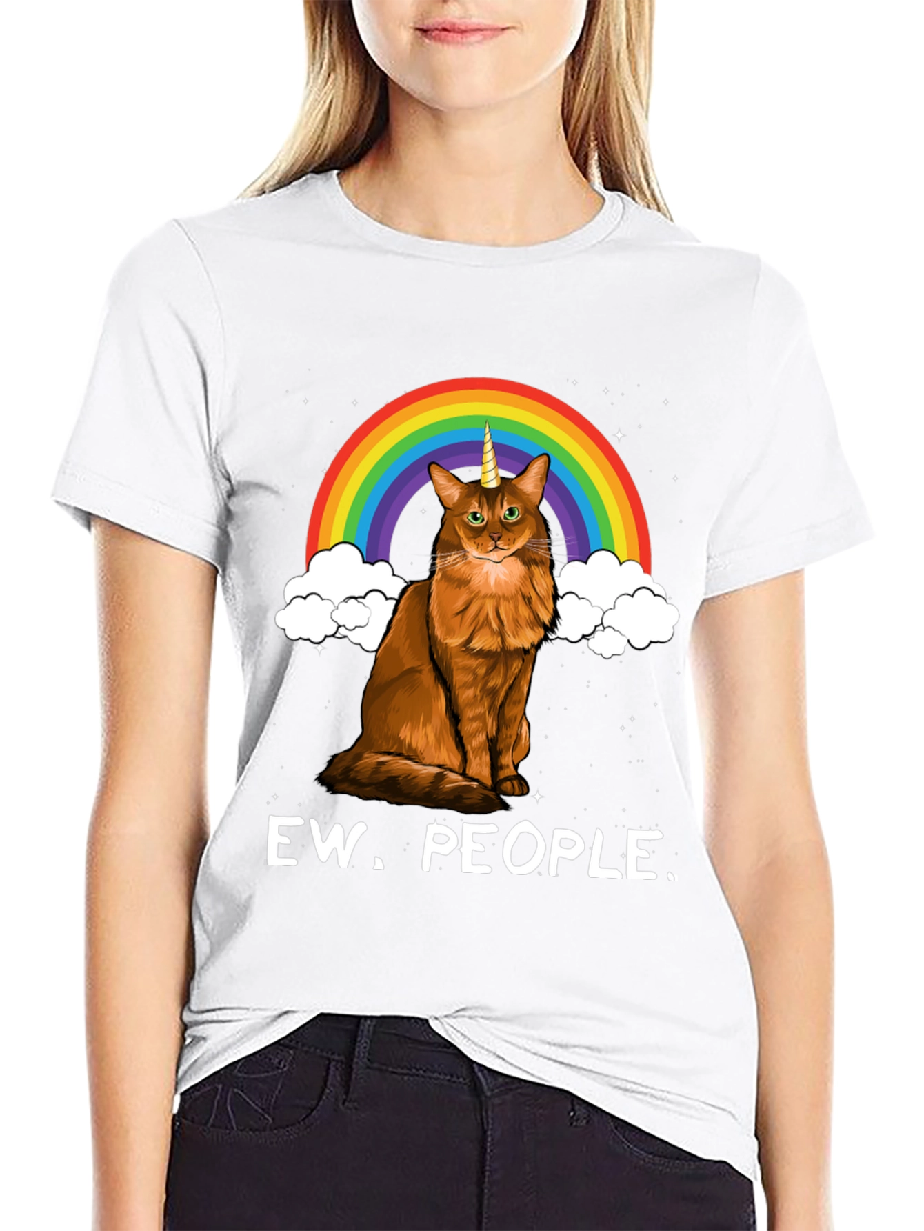 Ew People. Cat Unicorn T-Shirt