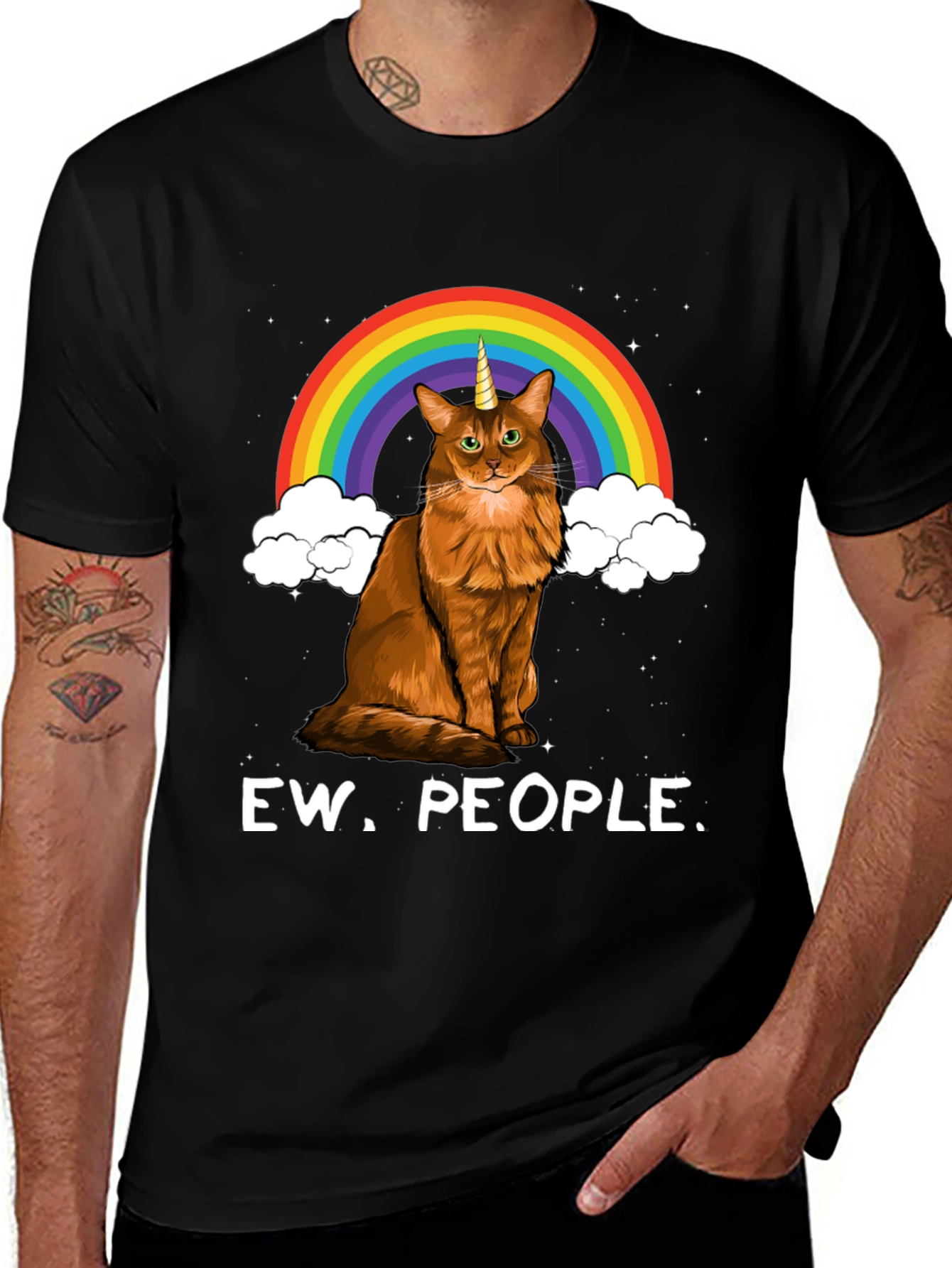 Ew People. Cat Unicorn T-Shirt