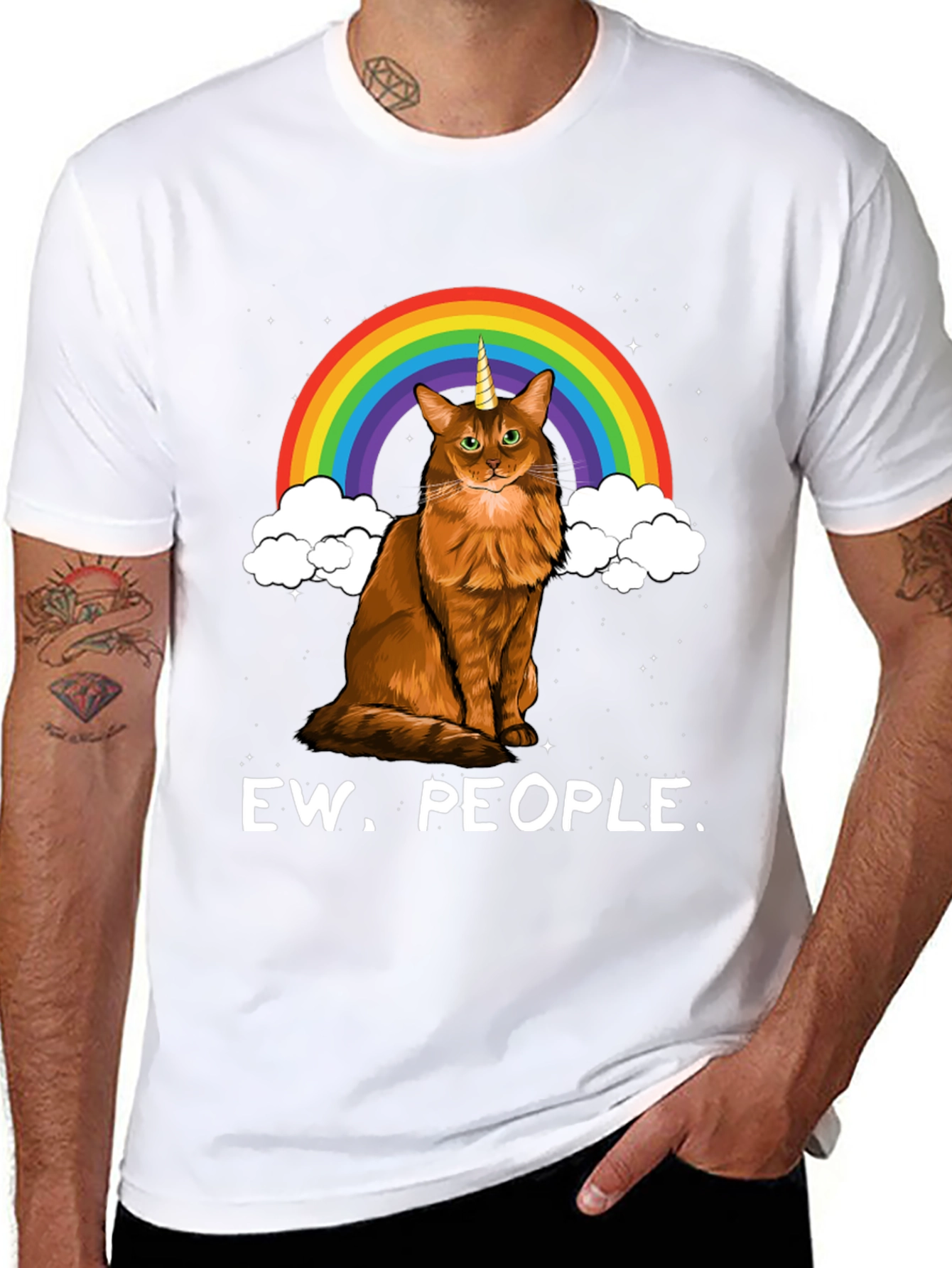 Ew People. Cat Unicorn T-Shirt