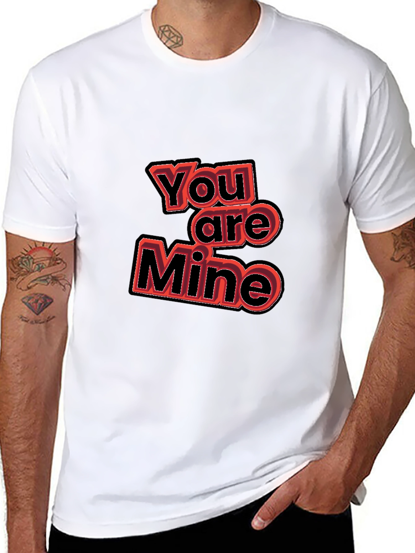 You Are Mine Graphic Tee - Black