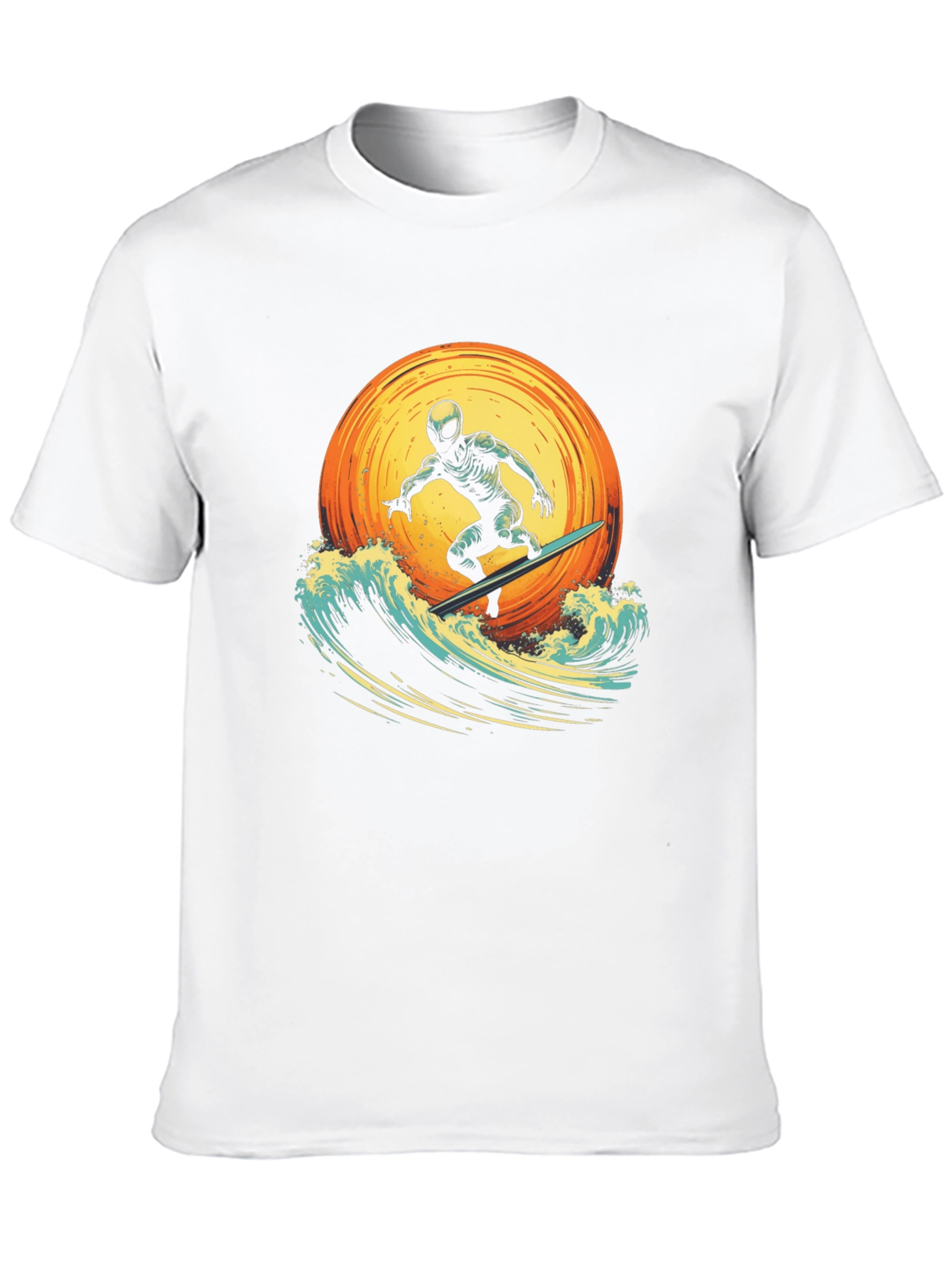 Surfer Graphic Tee - Black Cotton T-Shirt