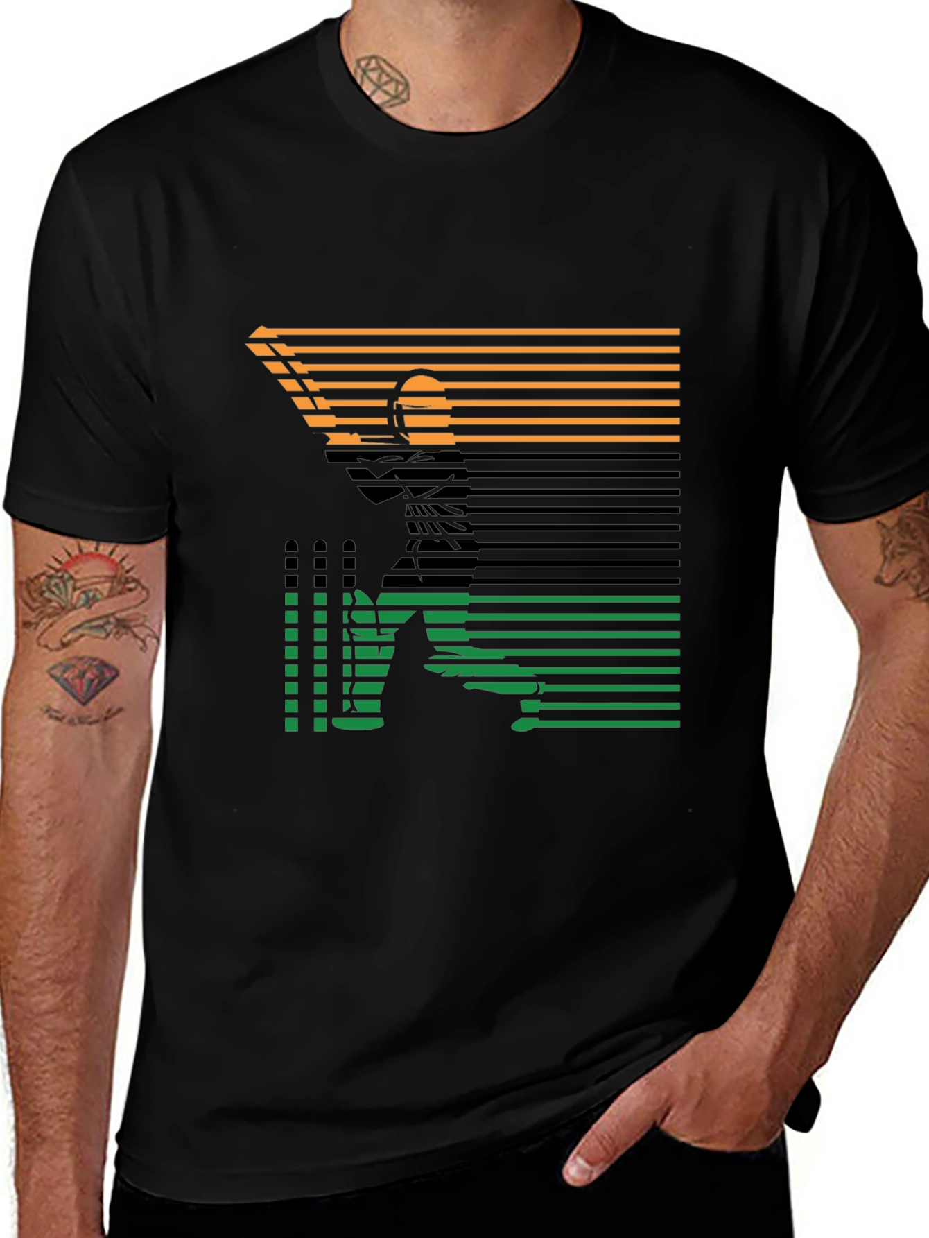 Angler Silhouette Tee - Retro Fishing T-Shirt