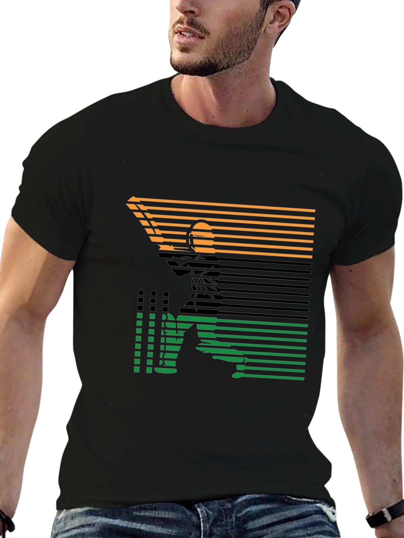 Angler Silhouette Tee - Retro Fishing T-Shirt