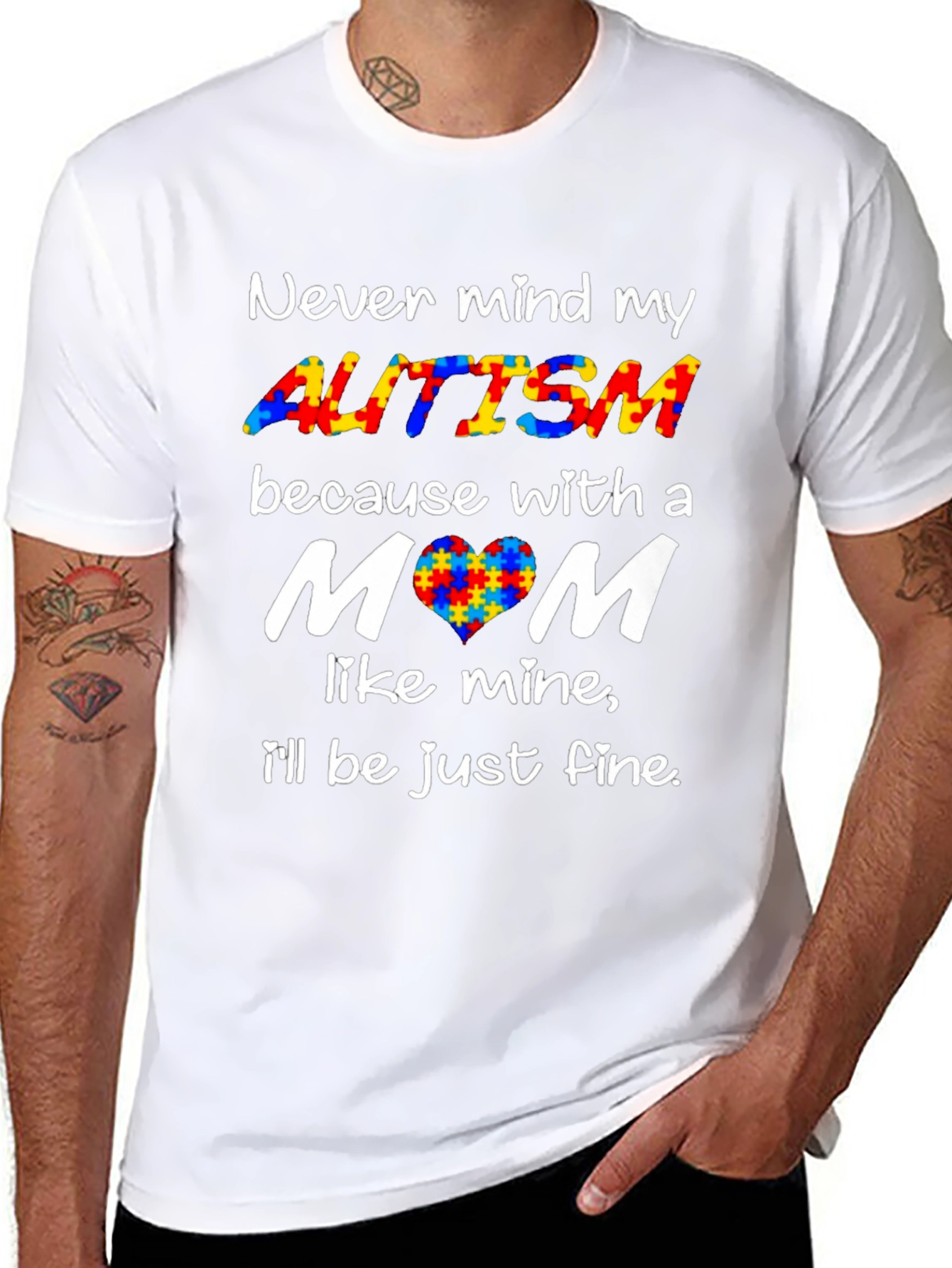 Autism Awareness T-Shirt - Never Mind My Autism