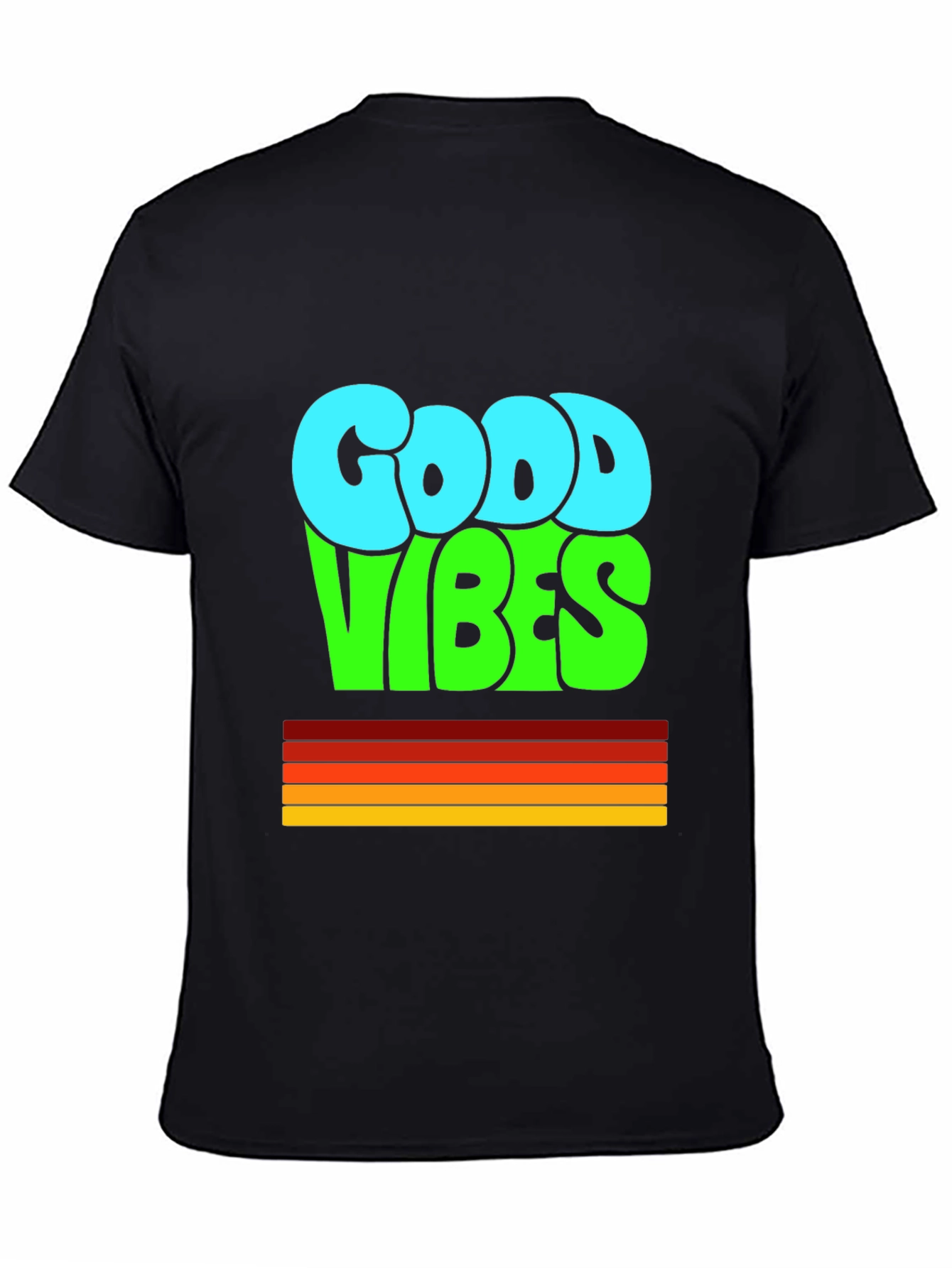 Good Vibes Retro T-Shirt - Black