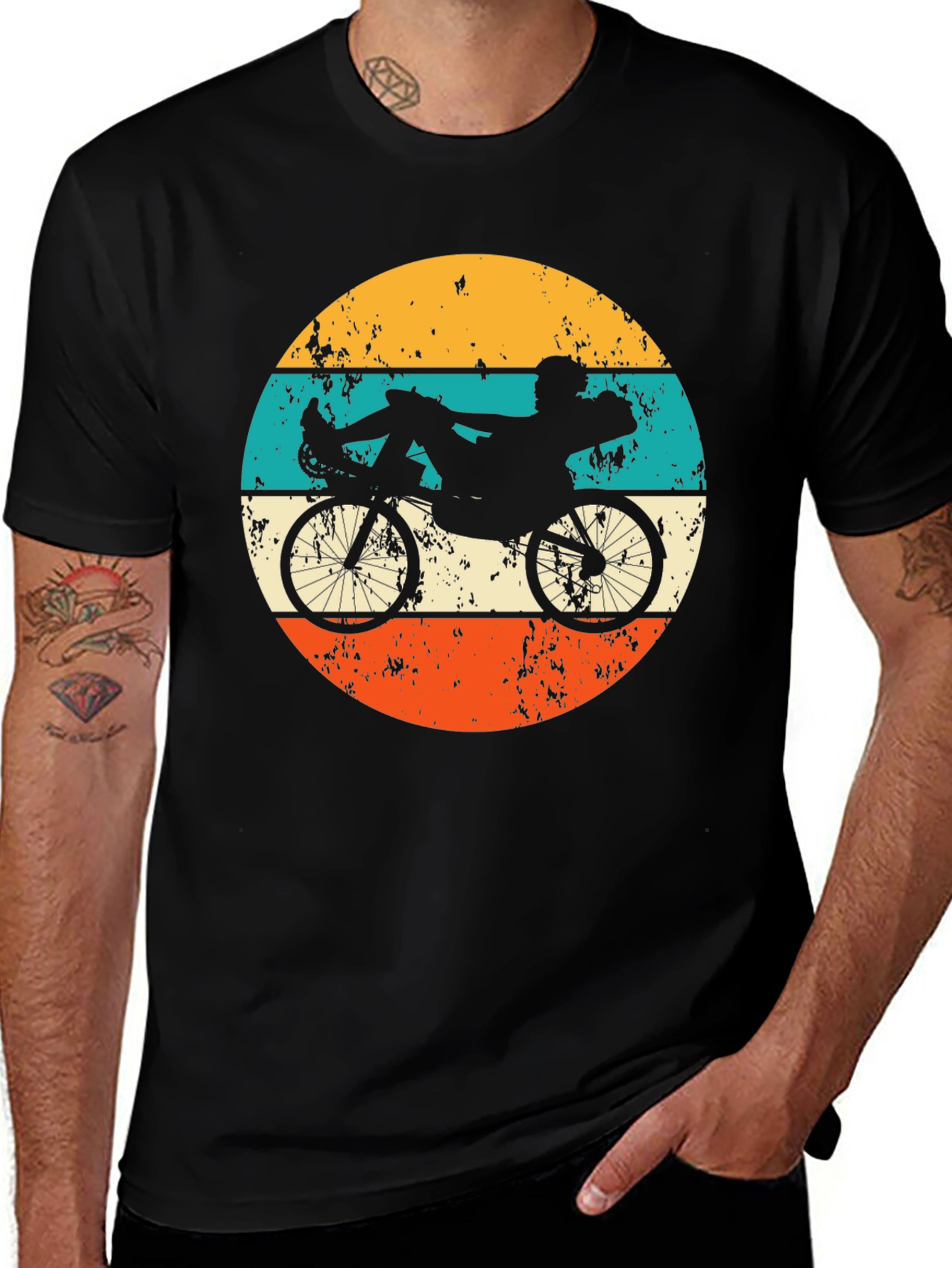 Retro Recumbent Bike T-Shirt - Cyclist Apparel