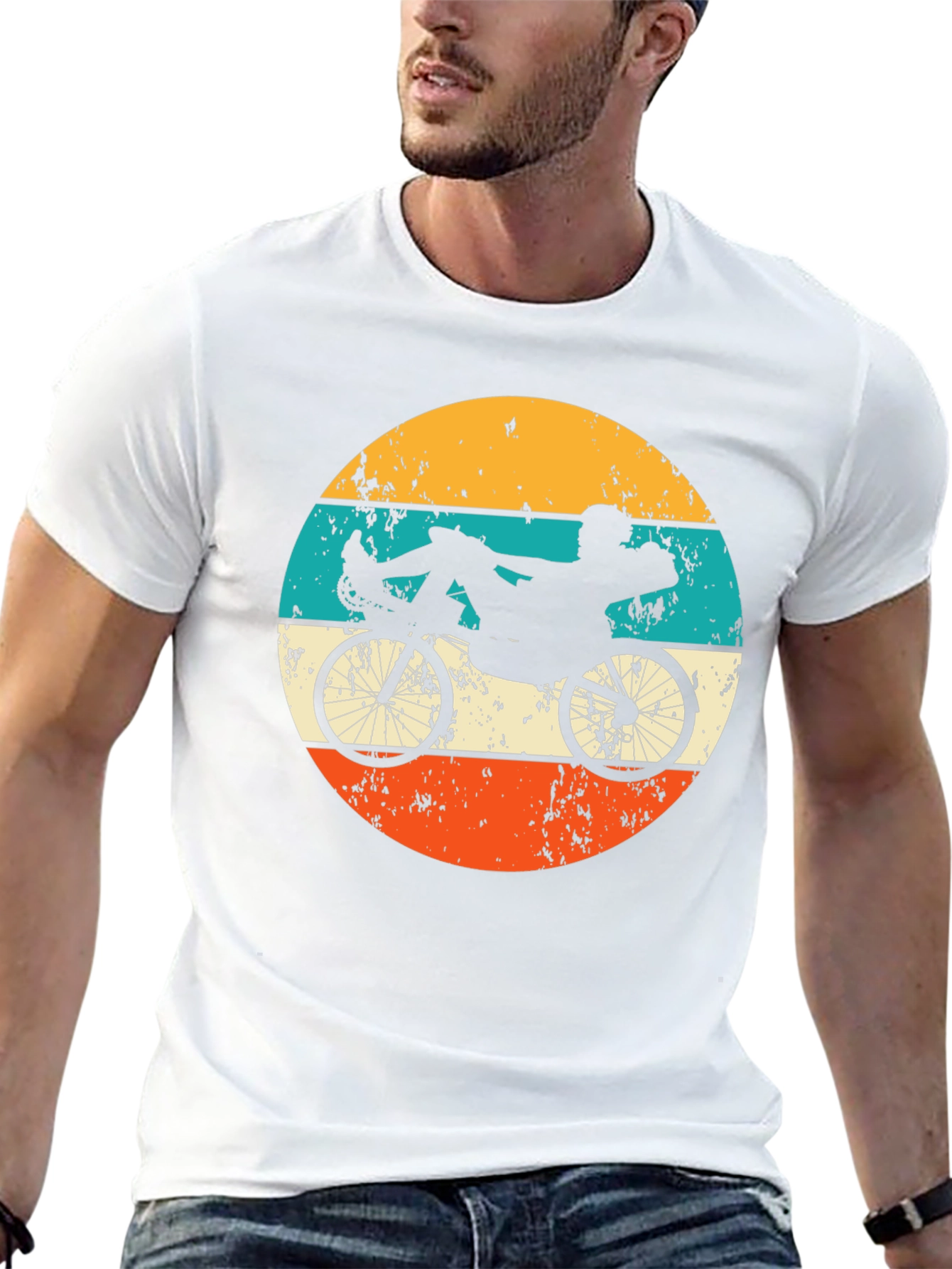 Retro Recumbent Bike T-Shirt - Cyclist Apparel