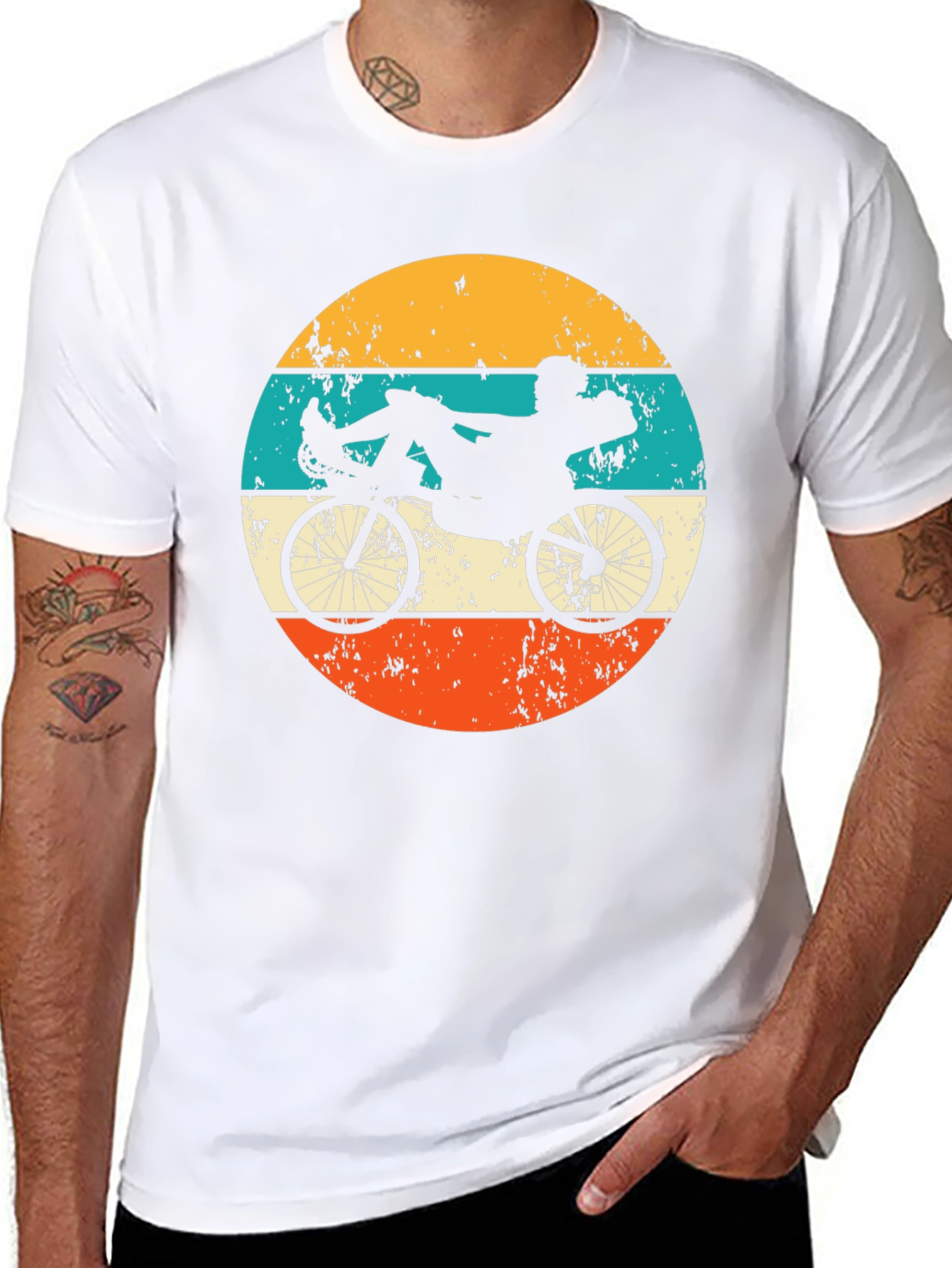 Retro Recumbent Bike T-Shirt - Cyclist Apparel