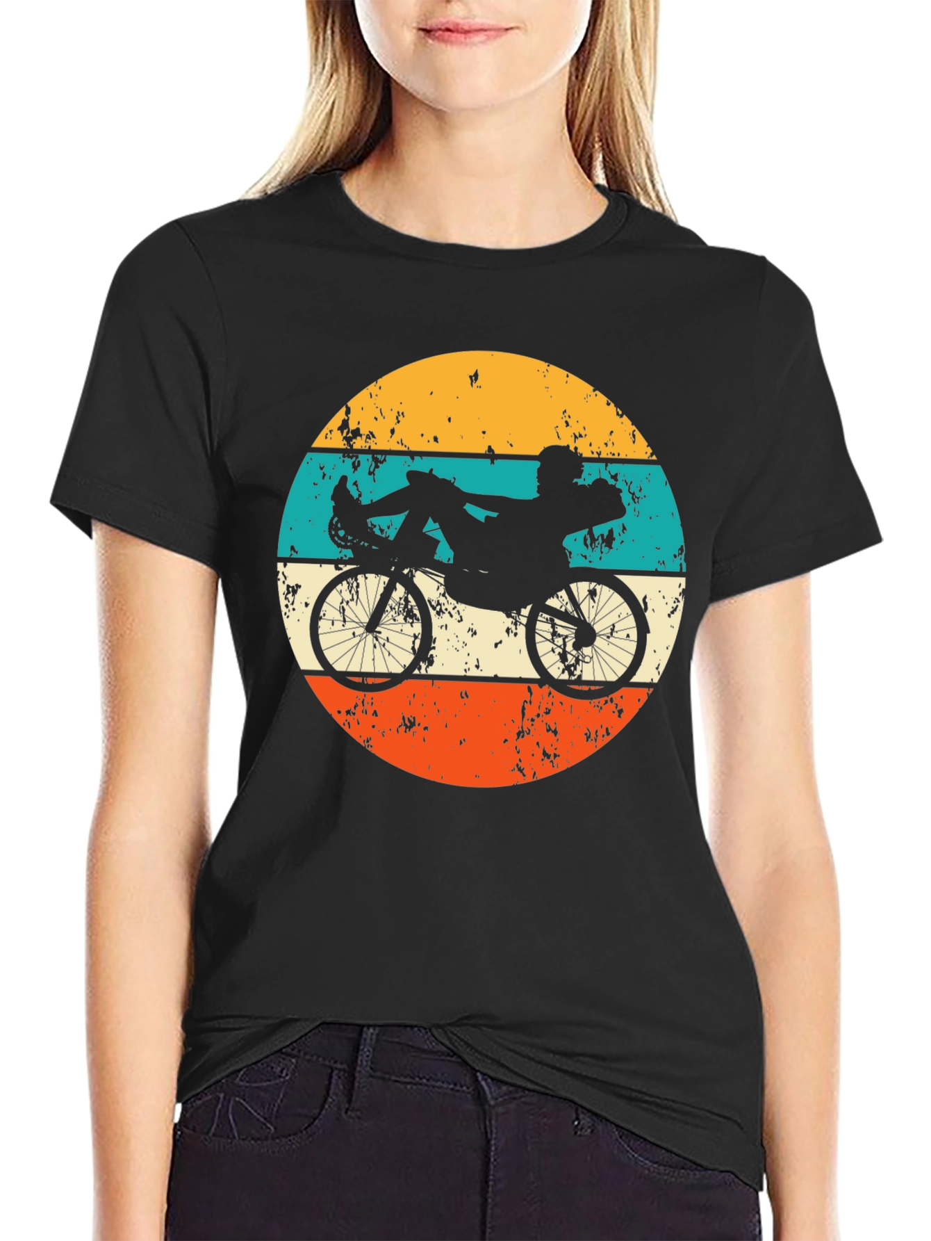 Retro Recumbent Bike T-Shirt - Cyclist Apparel