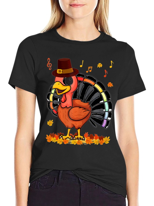 Musical Turkey Thanksgiving T-Shirt