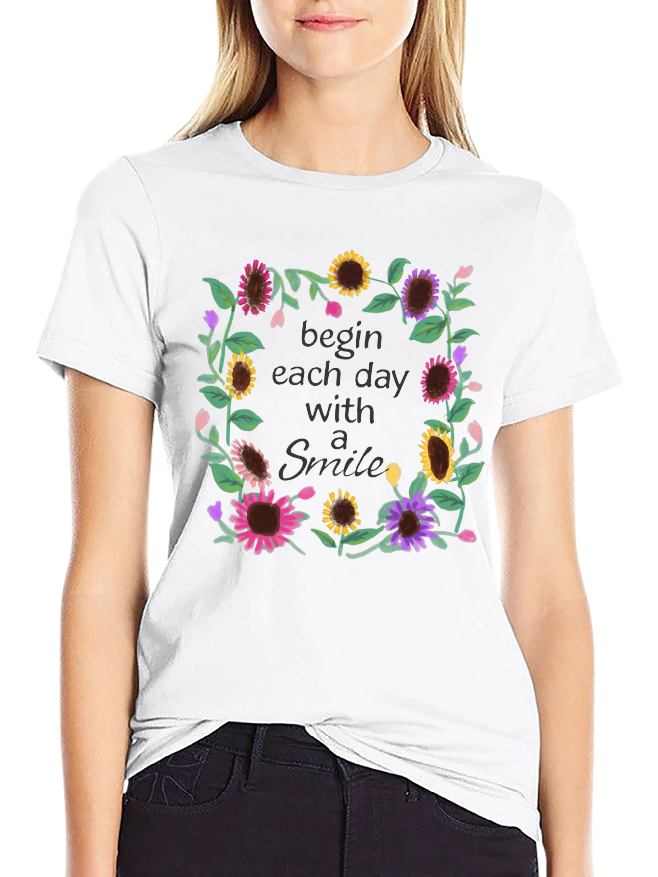 Floral Smile T-Shirt