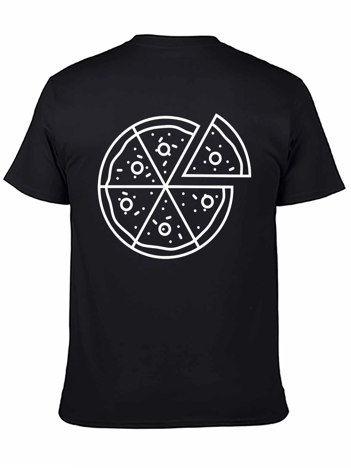 Pizza Slice Graphic T-Shirt - Casual Crew Neck Tee