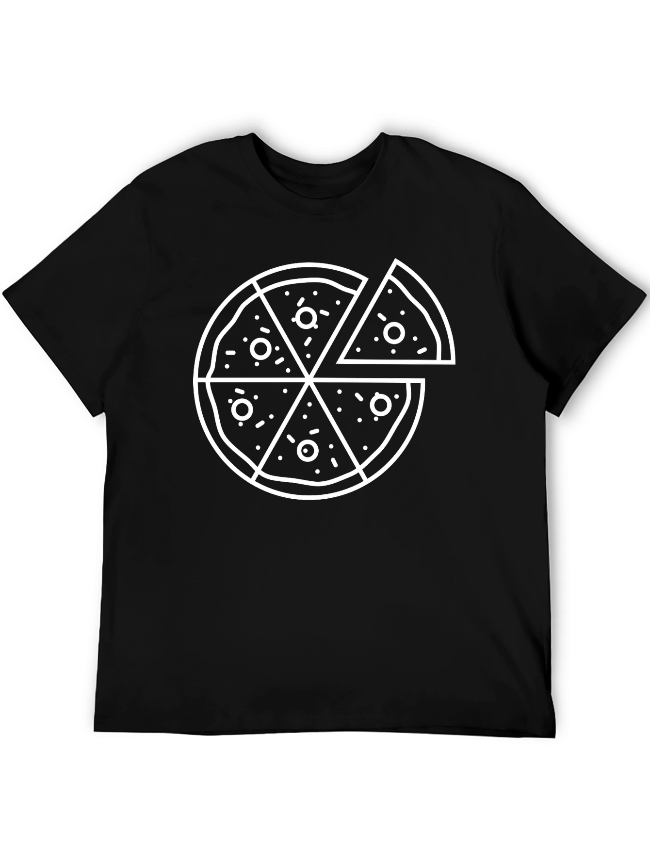 Pizza Slice Graphic T-Shirt - Casual Crew Neck Tee
