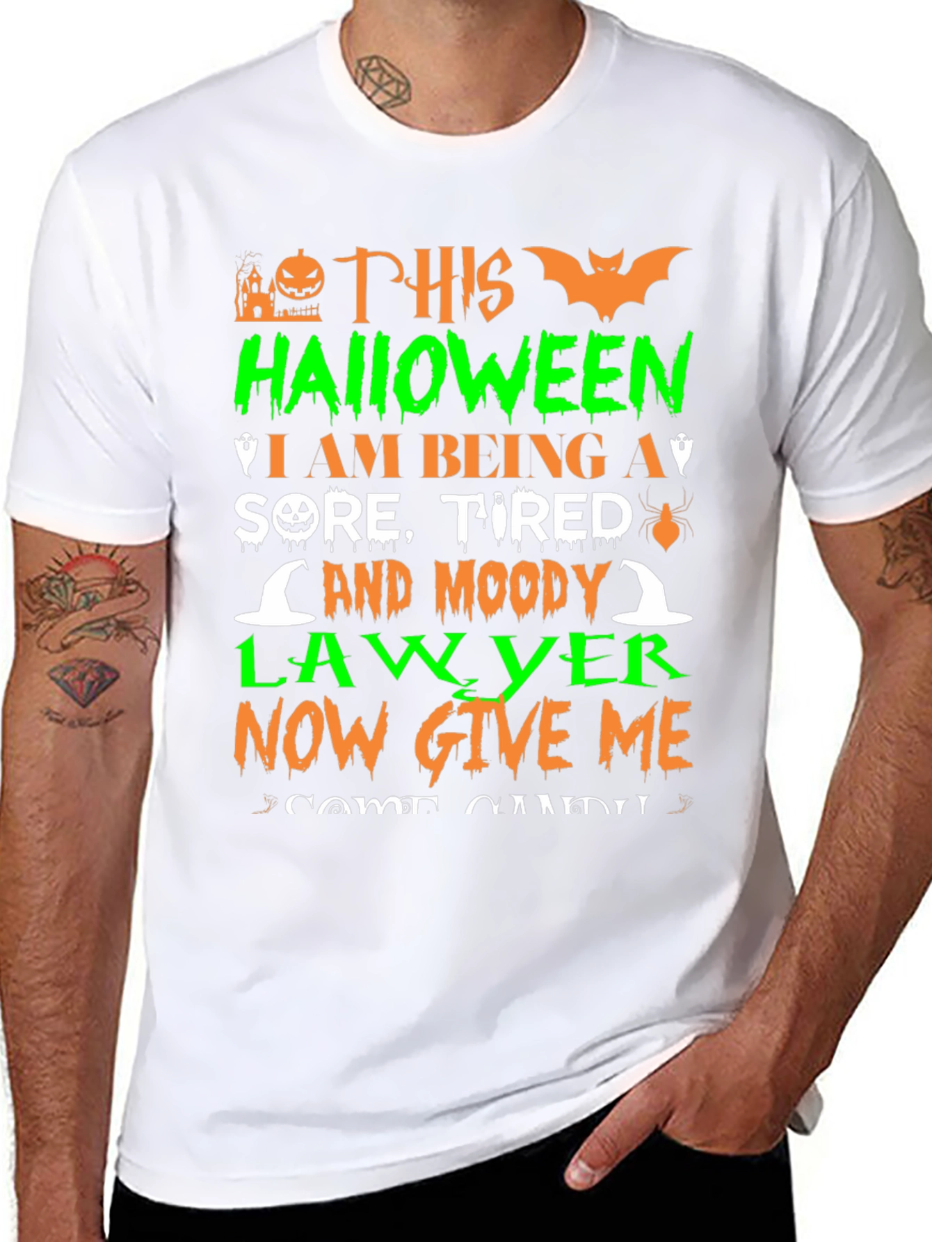 Halloween Lawyer T-Shirt - Sore Tired and Moody!